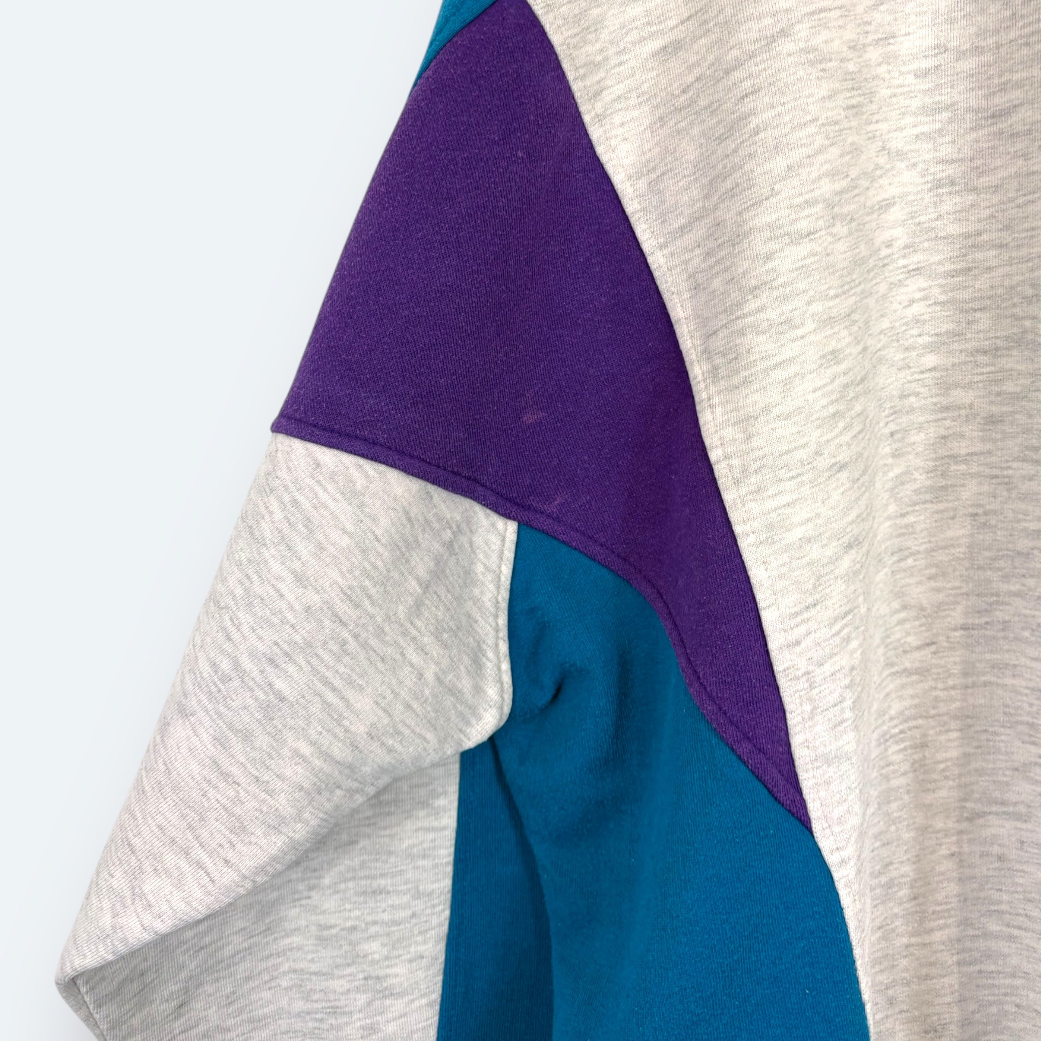 Puma 90s Vintage Sweater Grau Türkis Lila XL - Vinverse