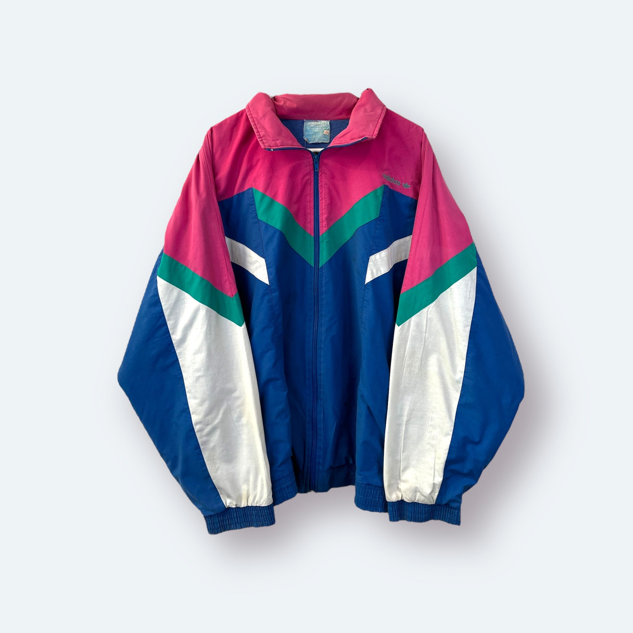 Adidas 80er Vintage Trainingsjacke bestickt M - Vinverse