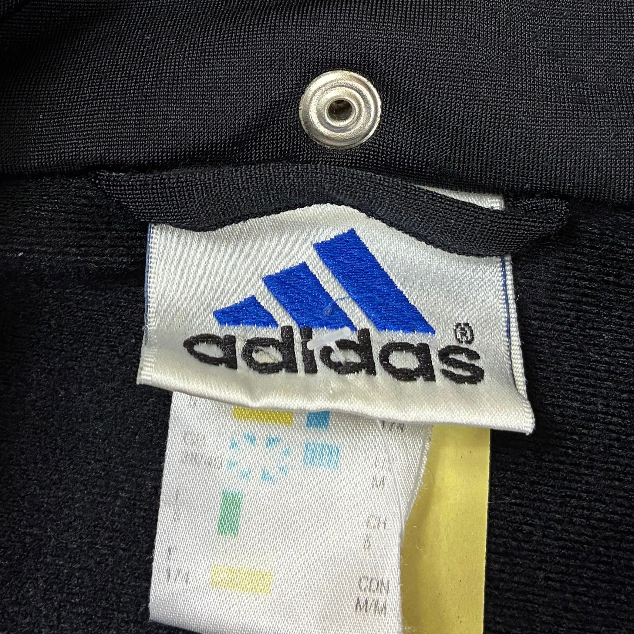 Adidas 90er Vintage Trainingsjacke bestickt Schwarz XL - Vinverse