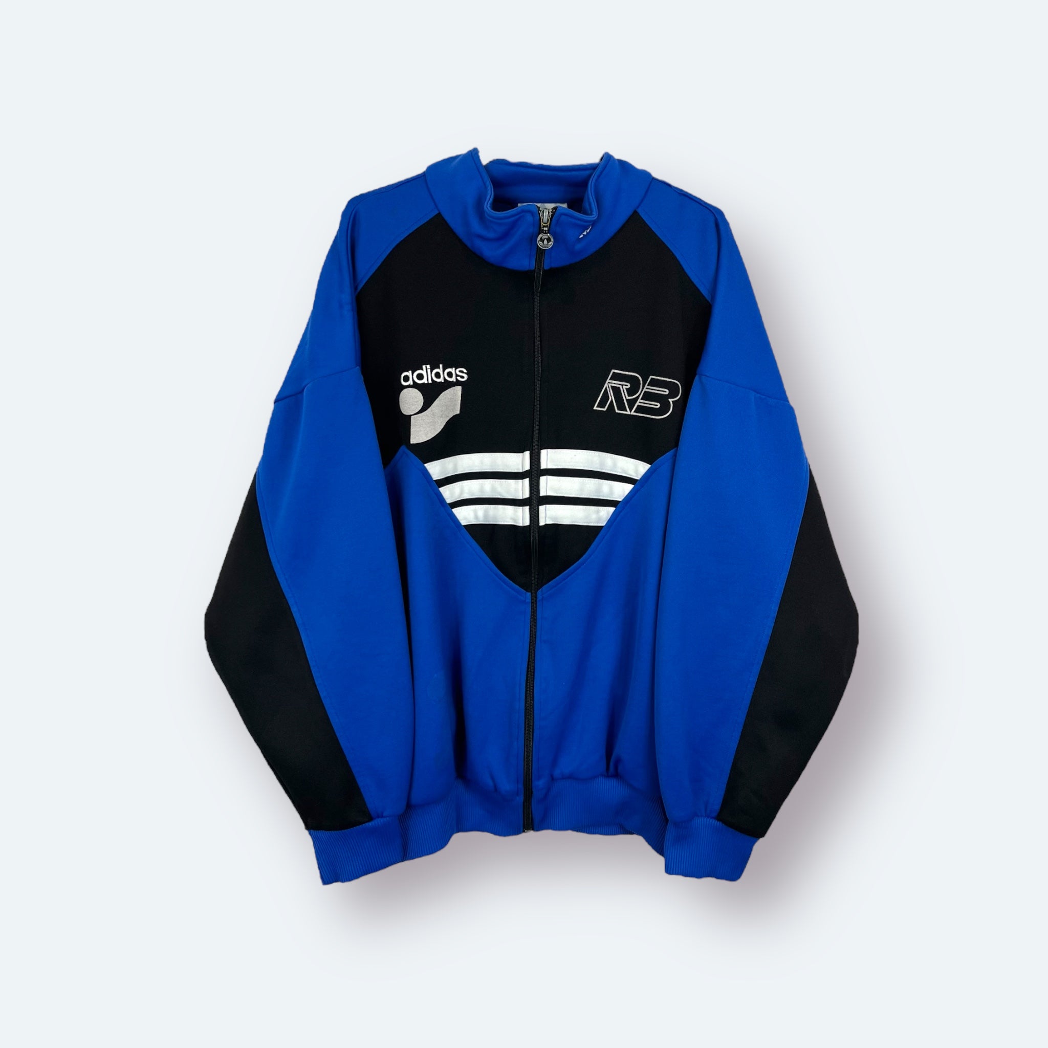 Adidas 80er 80s Vintage Trainingsjacke Blau Schwarz M - Vinverse