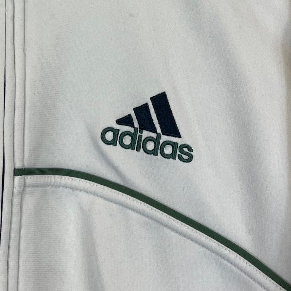 Adidas Vintage Trainingsjacke bestickt Weiß M - Vinverse