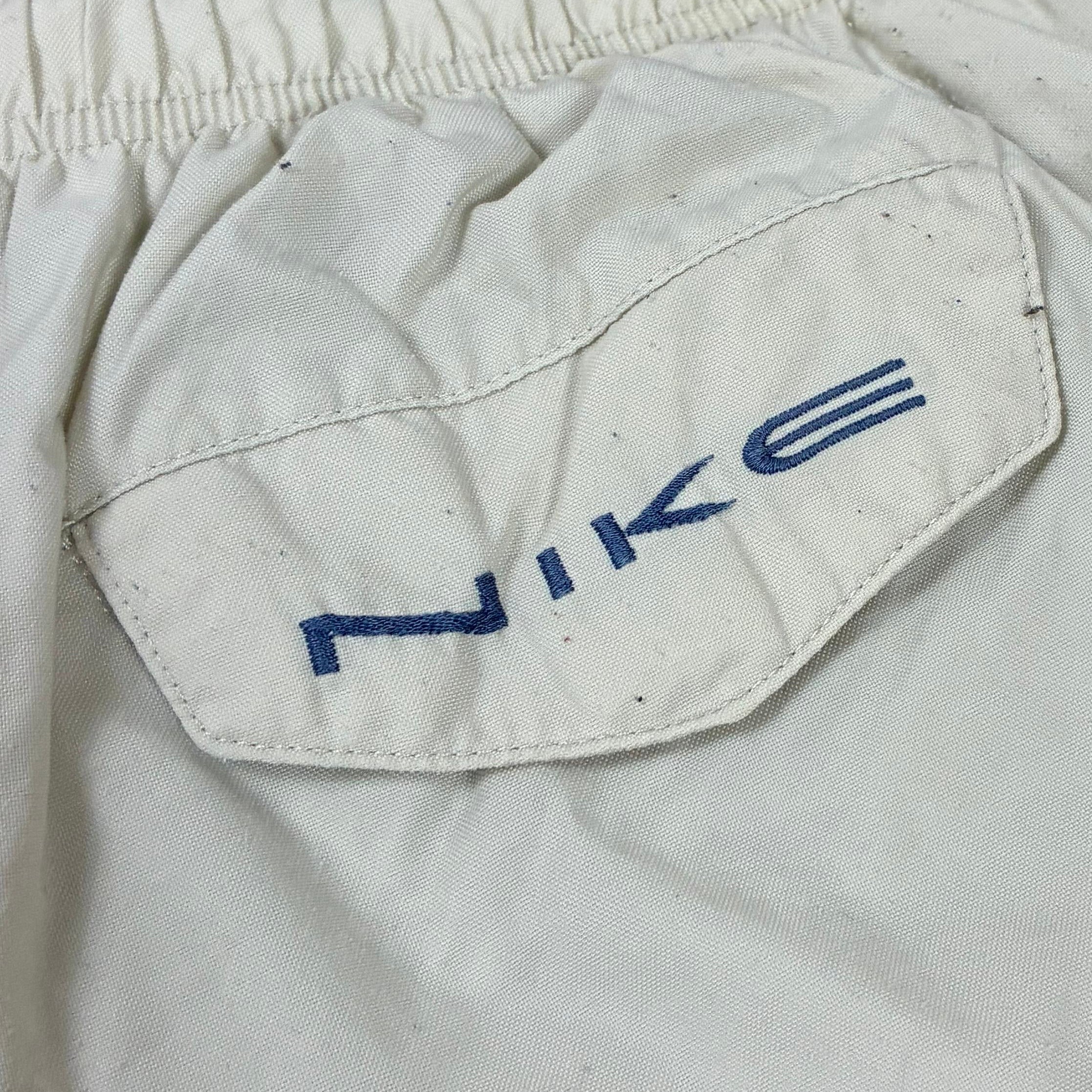 Nike 90s Vintage Trackpants Open Leg Beige L - Vinverse
