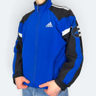 Adidas Vintage Trainingsjacke 90s Blau Schwarz S - Vinverse