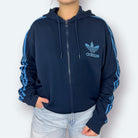 Adidas Retro Trainingsjacke 2010s Dunkelblau L - Vinverse
