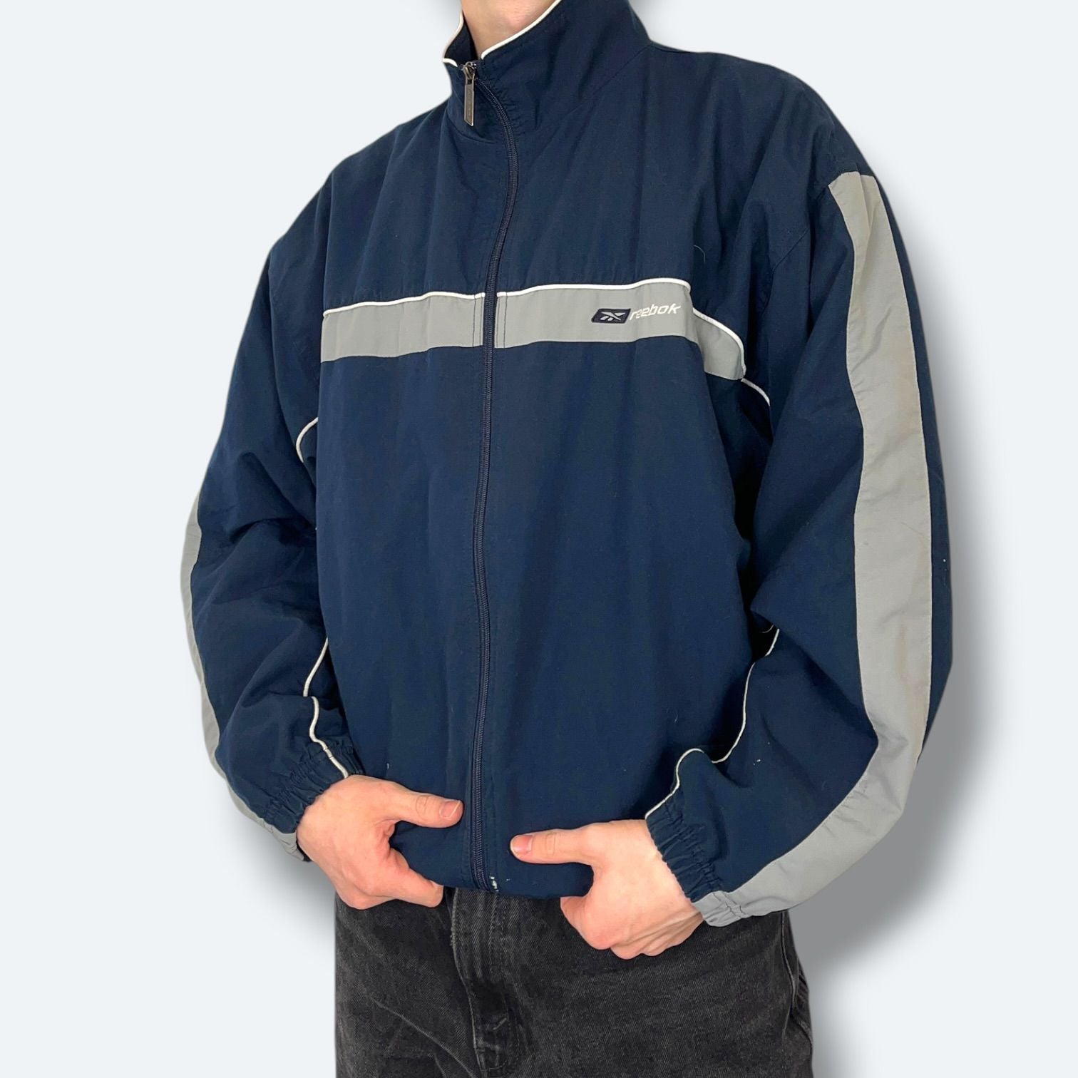 Reebok Vintage Trainingsjacke Blau L - Vinverse