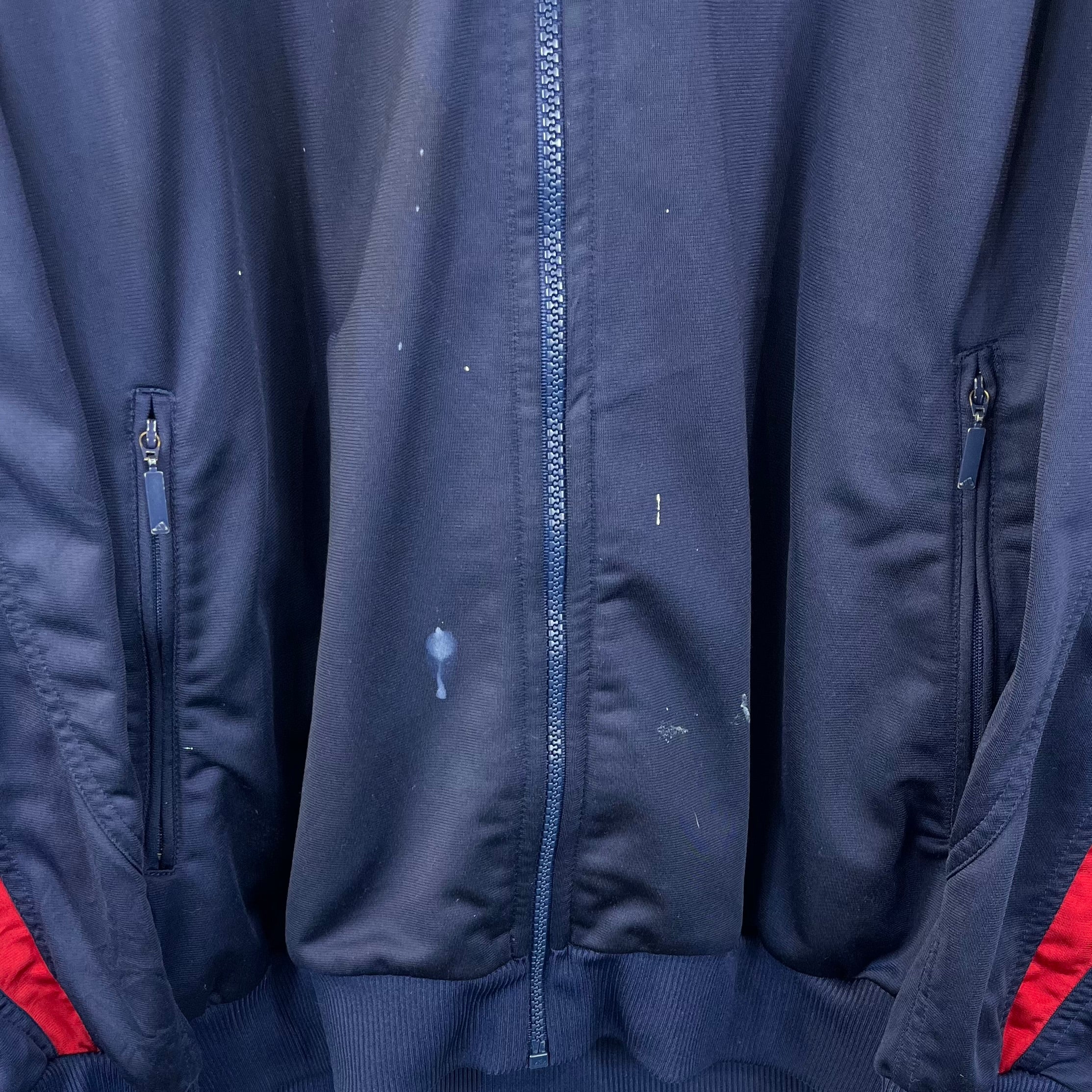 Adidas 90er Vintage Trainingsjacke bestickt Marineblau L - Vinverse