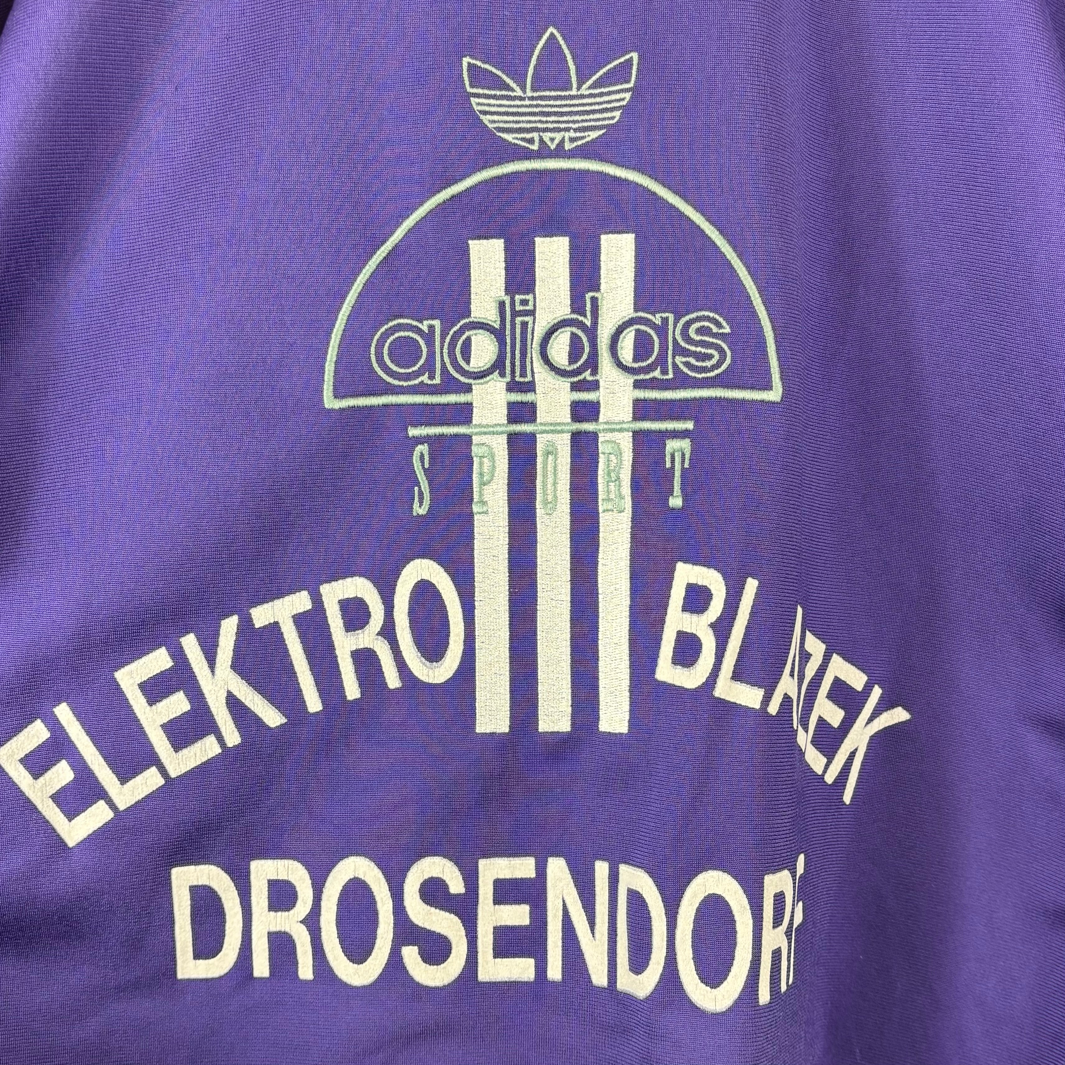 Adidas 90s Trefoil Vintage Trainingsjacke Türkis Lila L - Vinverse