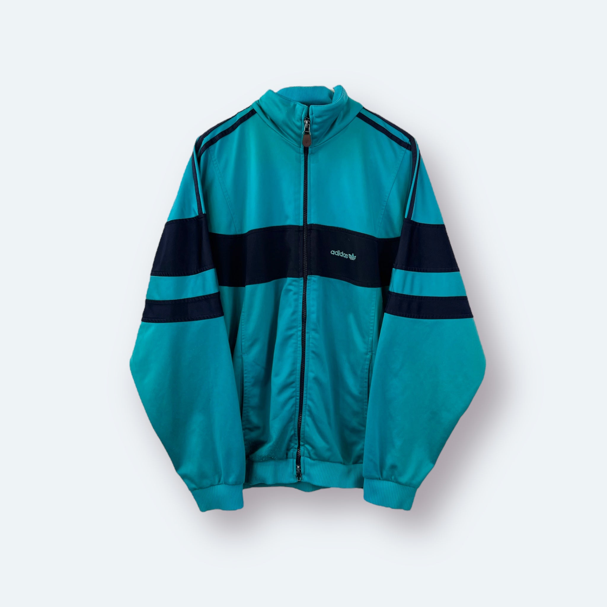 Adidas 80er Vintage Trainingsjacke Türkis M - Vinverse