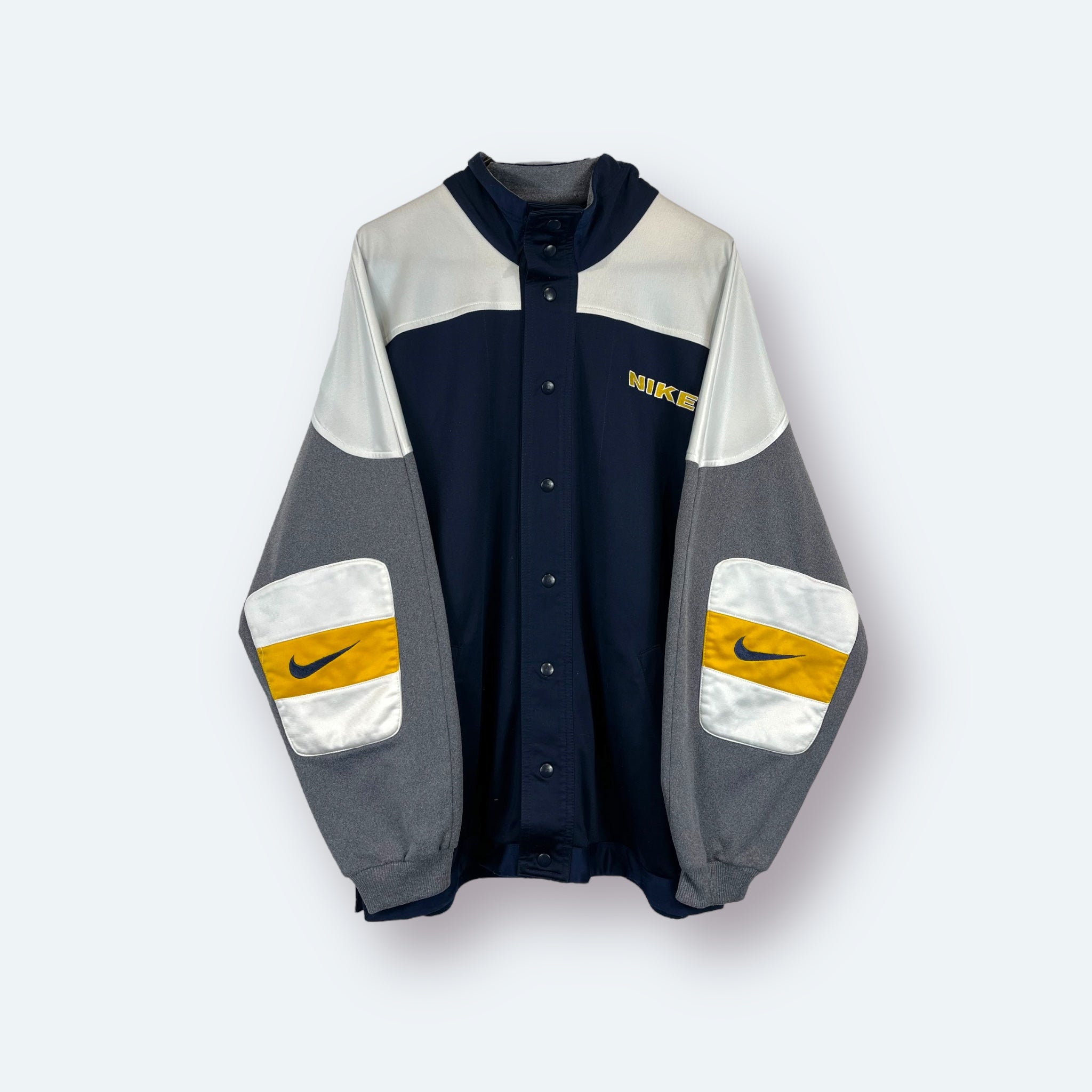 Nike 90er Vintage Trainingsjacke bestickt Blau M - Vinverse