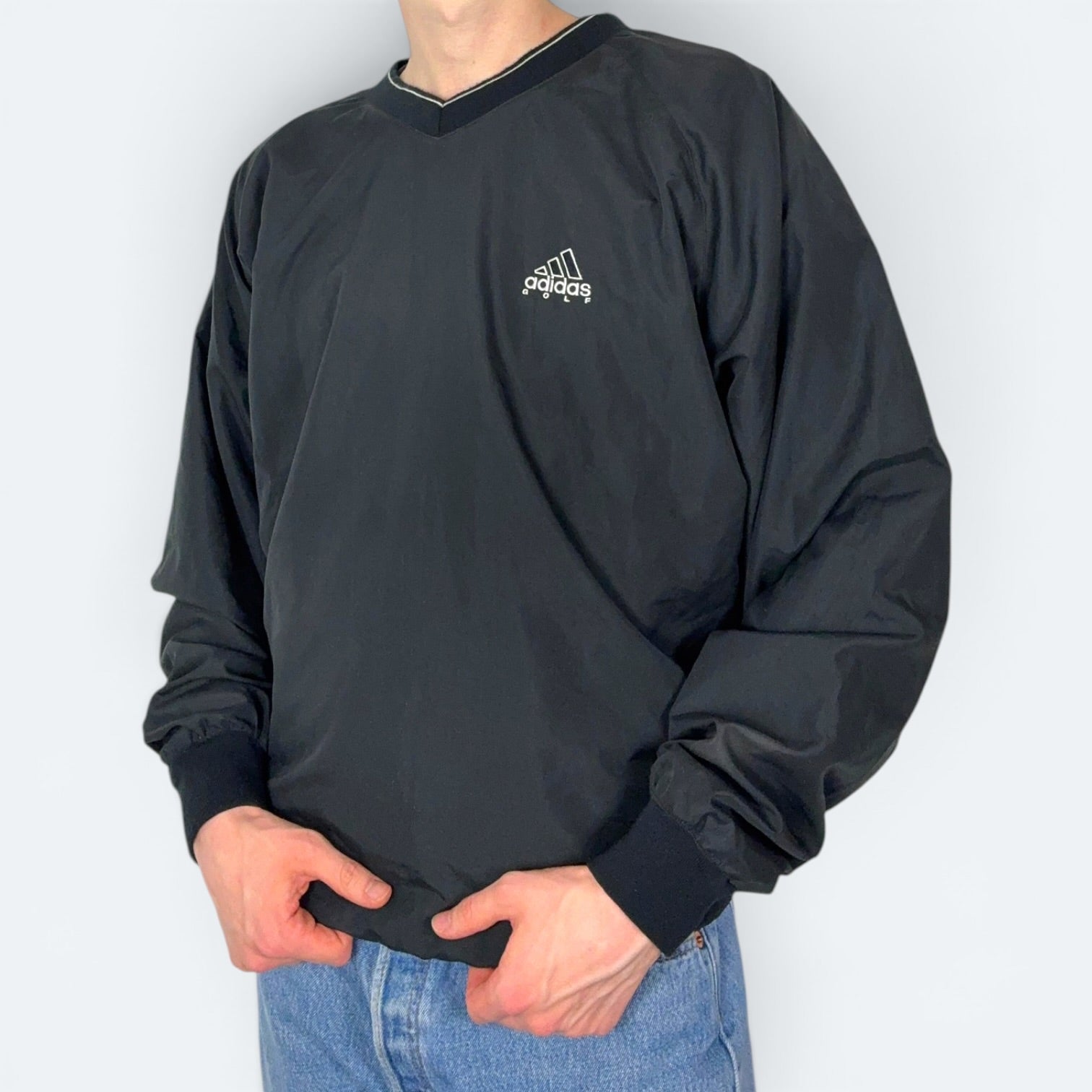 Adidas Vintage Windbreaker aus 2000 Schwarz L - Vinverse