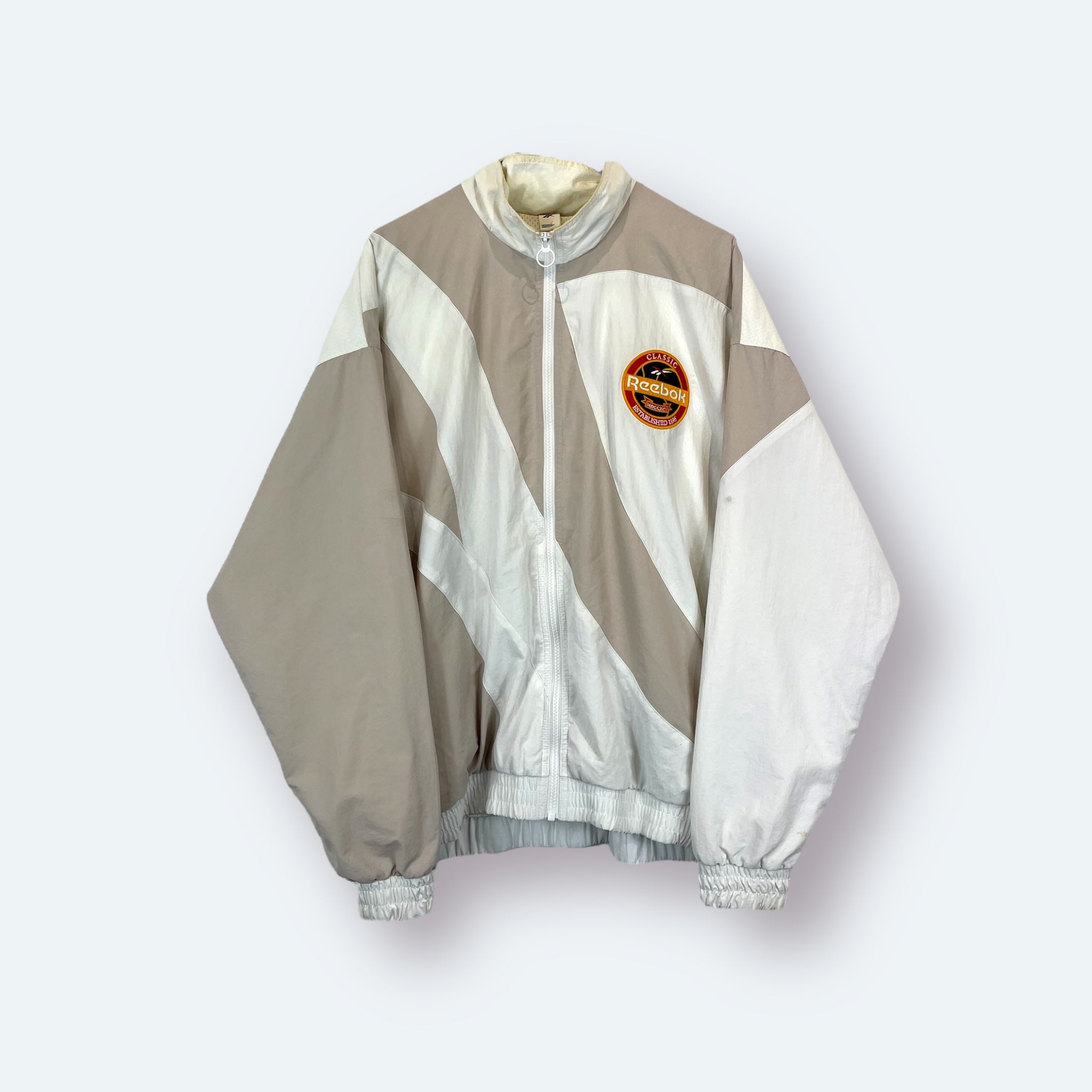 Reebok 90s Vintage Trainingsjacke Weiß M - Vinverse