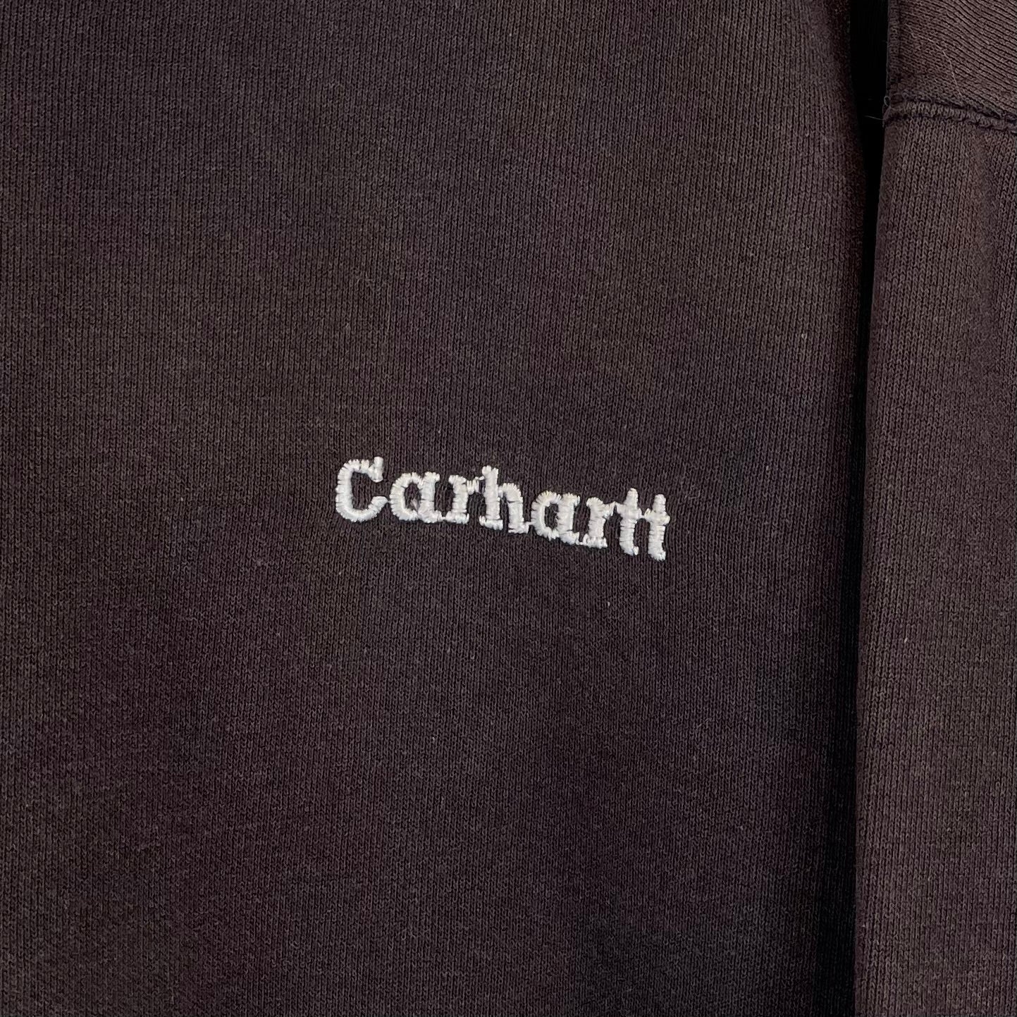 Carhartt Embroidered Small Logo Hoodie Braun L - Vinverse
