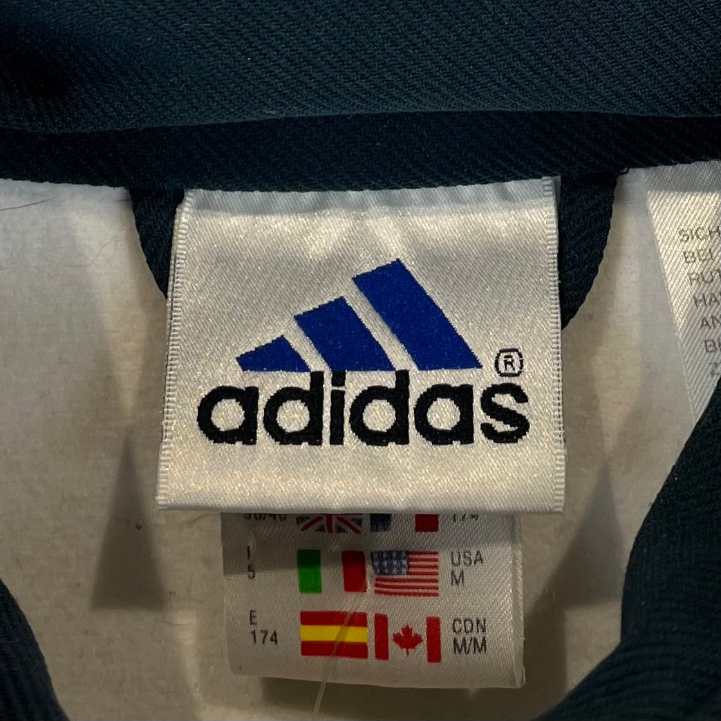 Adidas Vintage Trainingsjacke bestickt Weiß M - Vinverse