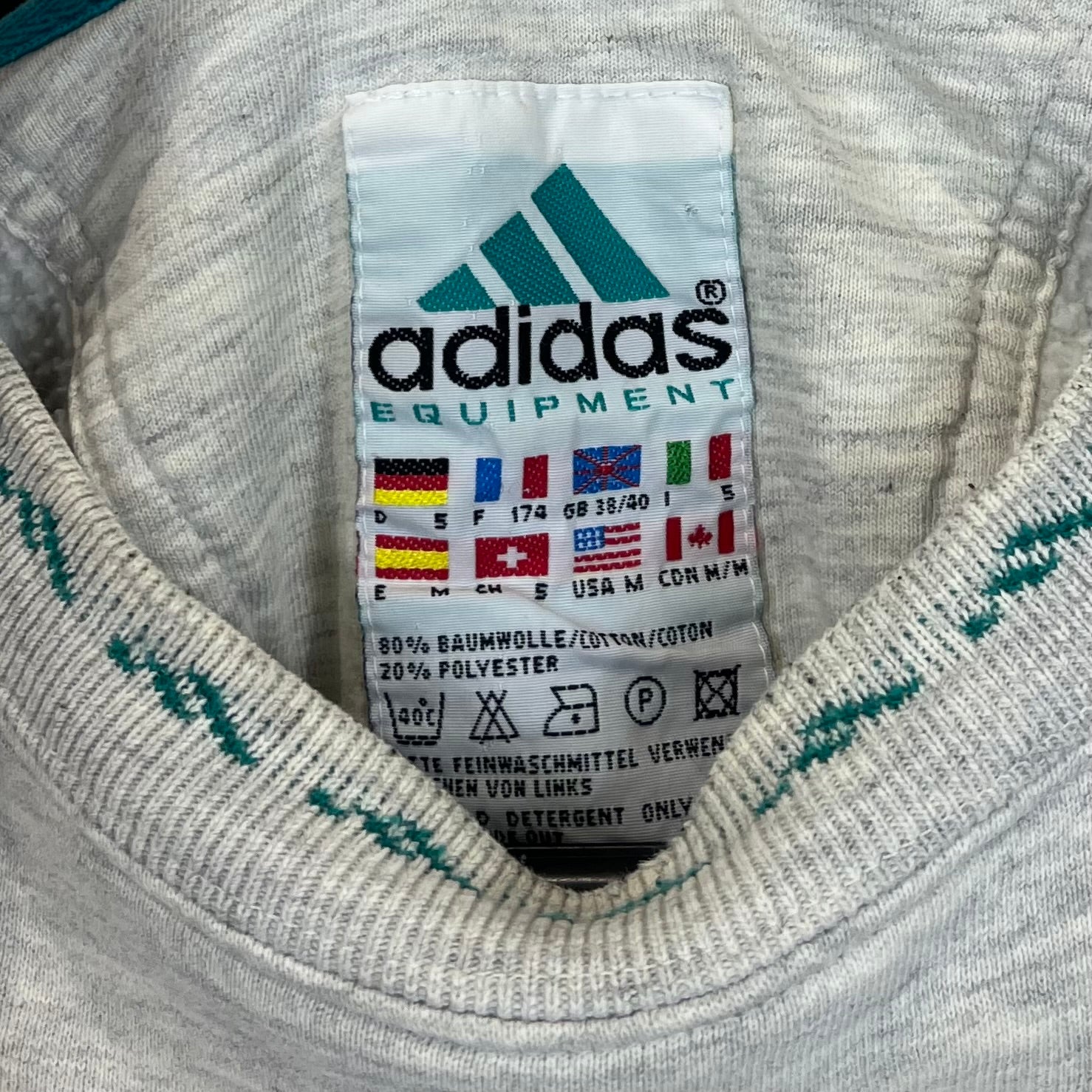 Adidas Equipment Vintage Sweater Grau M - Vinverse