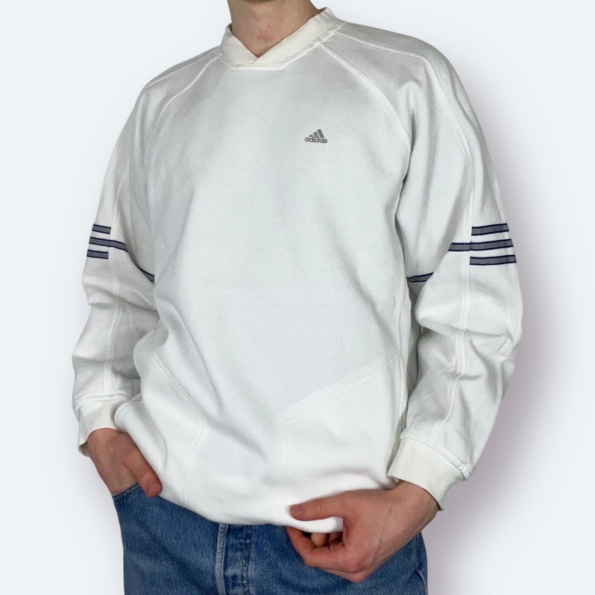 Adidas Sweater Small Logo Weiß aus 2000 S - Vinverse