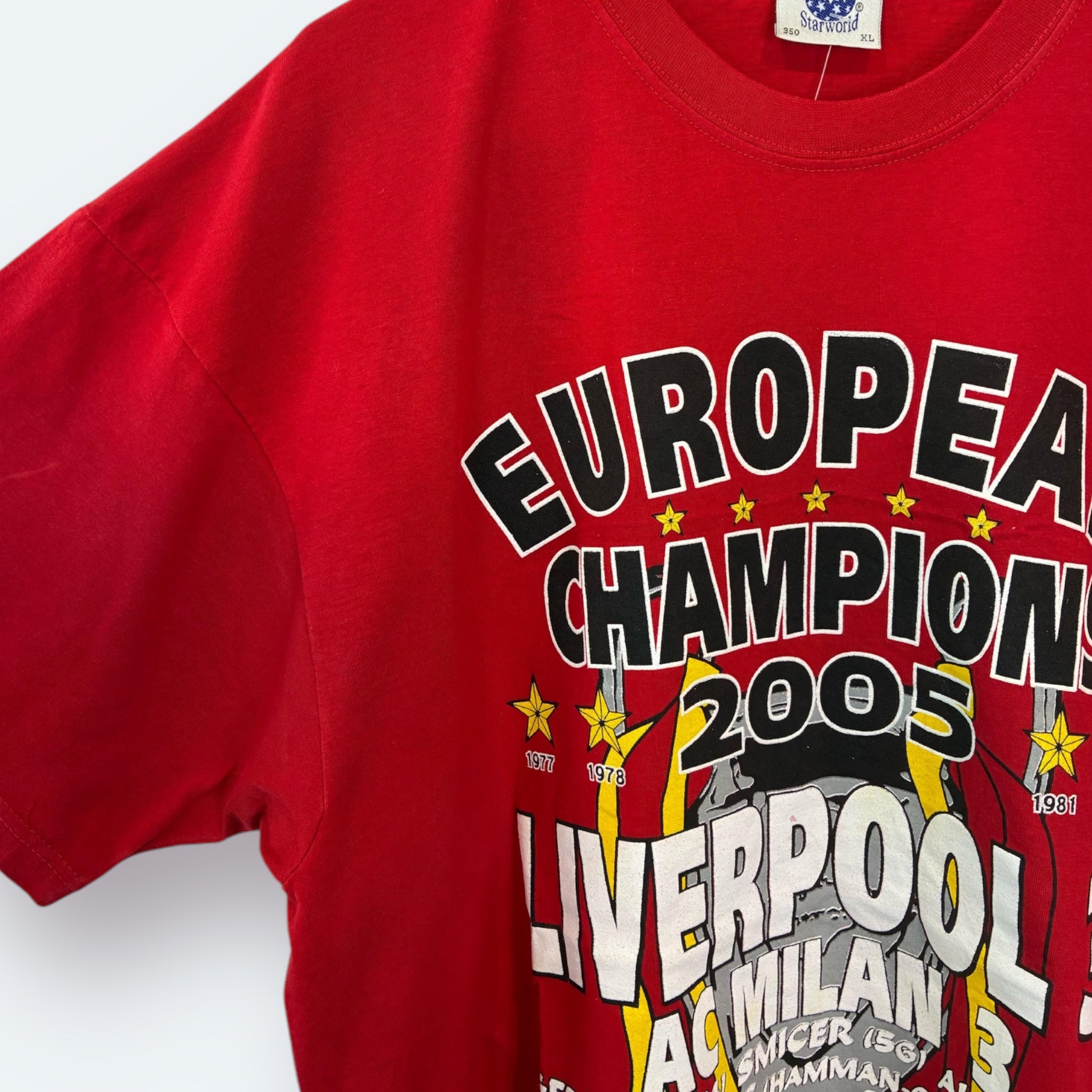 Liverpool 2005 Printed Tee European Champion XL - Vinverse