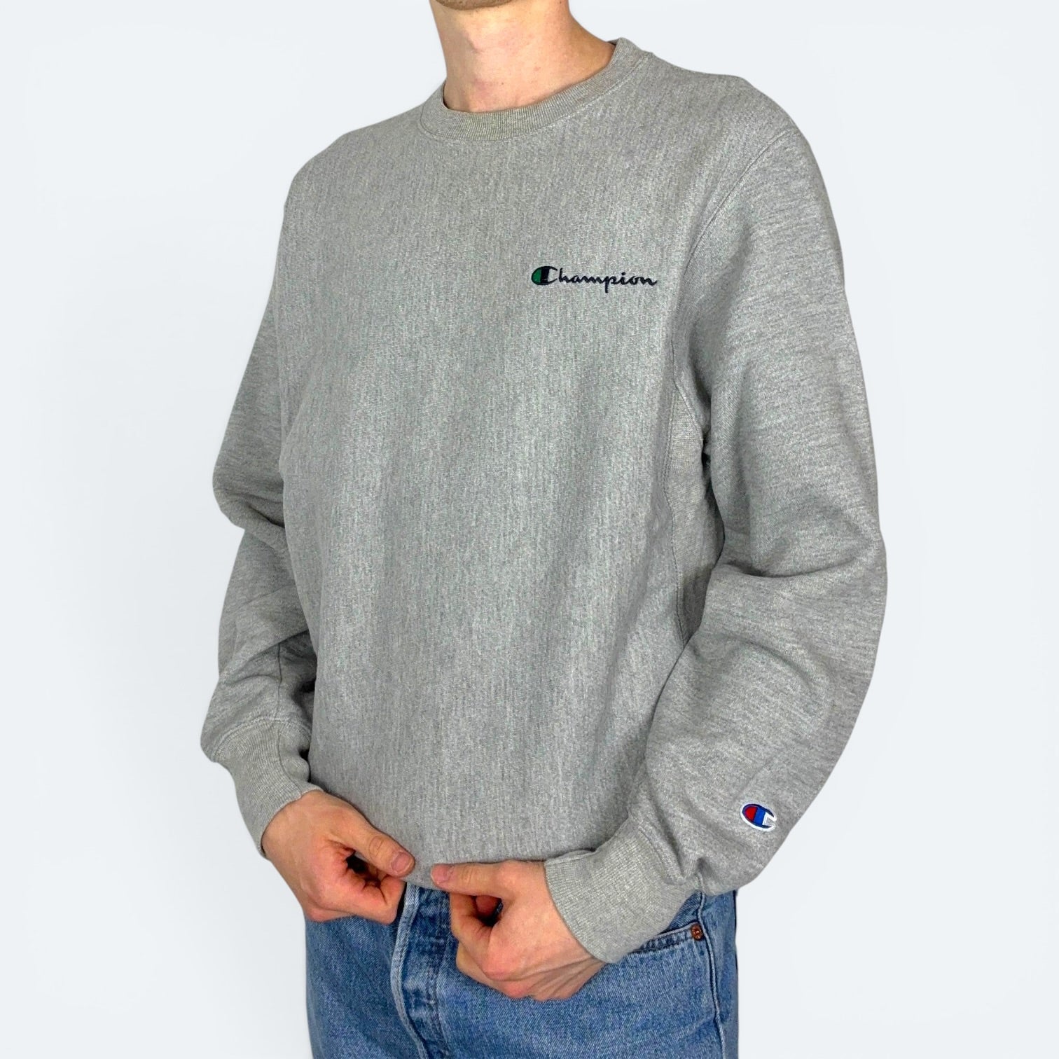 Champion Vintage Sweater Grau M - Vinverse