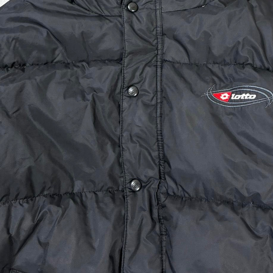Lotto 2000s Y2K Puffer Jacke Schwarz L - Vinverse