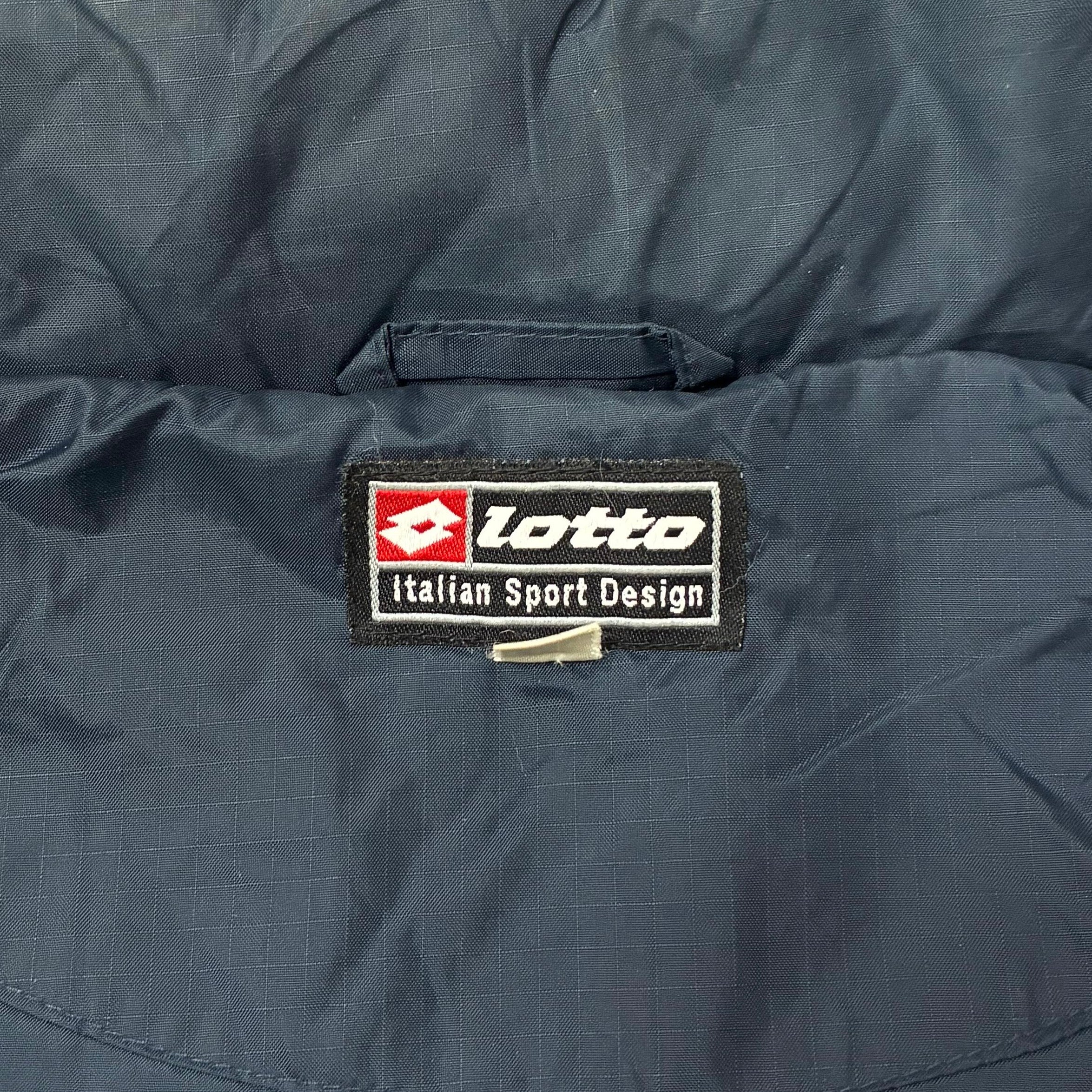 Lotto 2000s Y2K Daunen Puffer Jacke Marineblau XXL - Vinverse