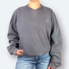 Nike 2000s Sweater Washed Grau S - Vinverse