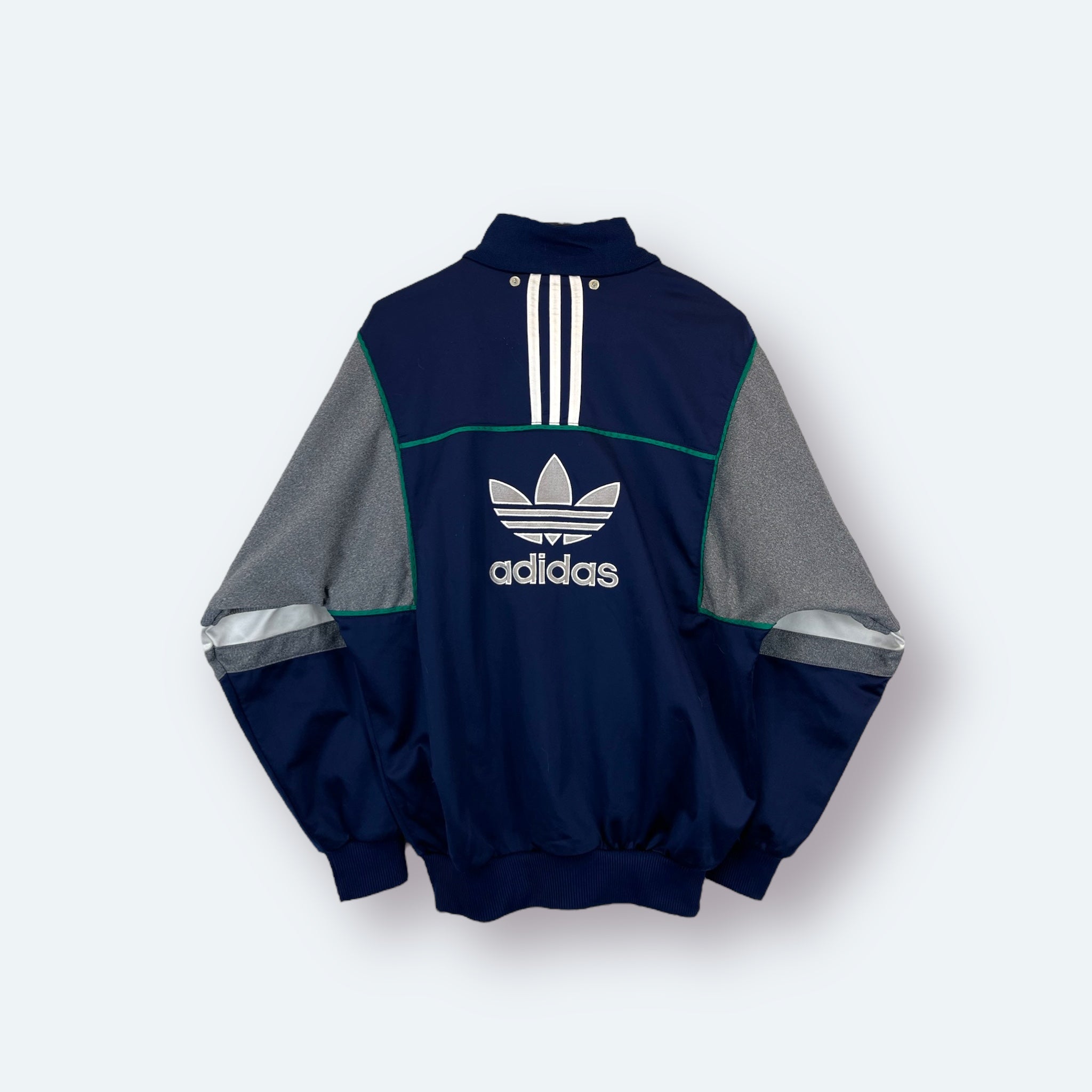 Adidas 90s Vintage Trainingsjacke Rückenstick Blau S - Vinverse