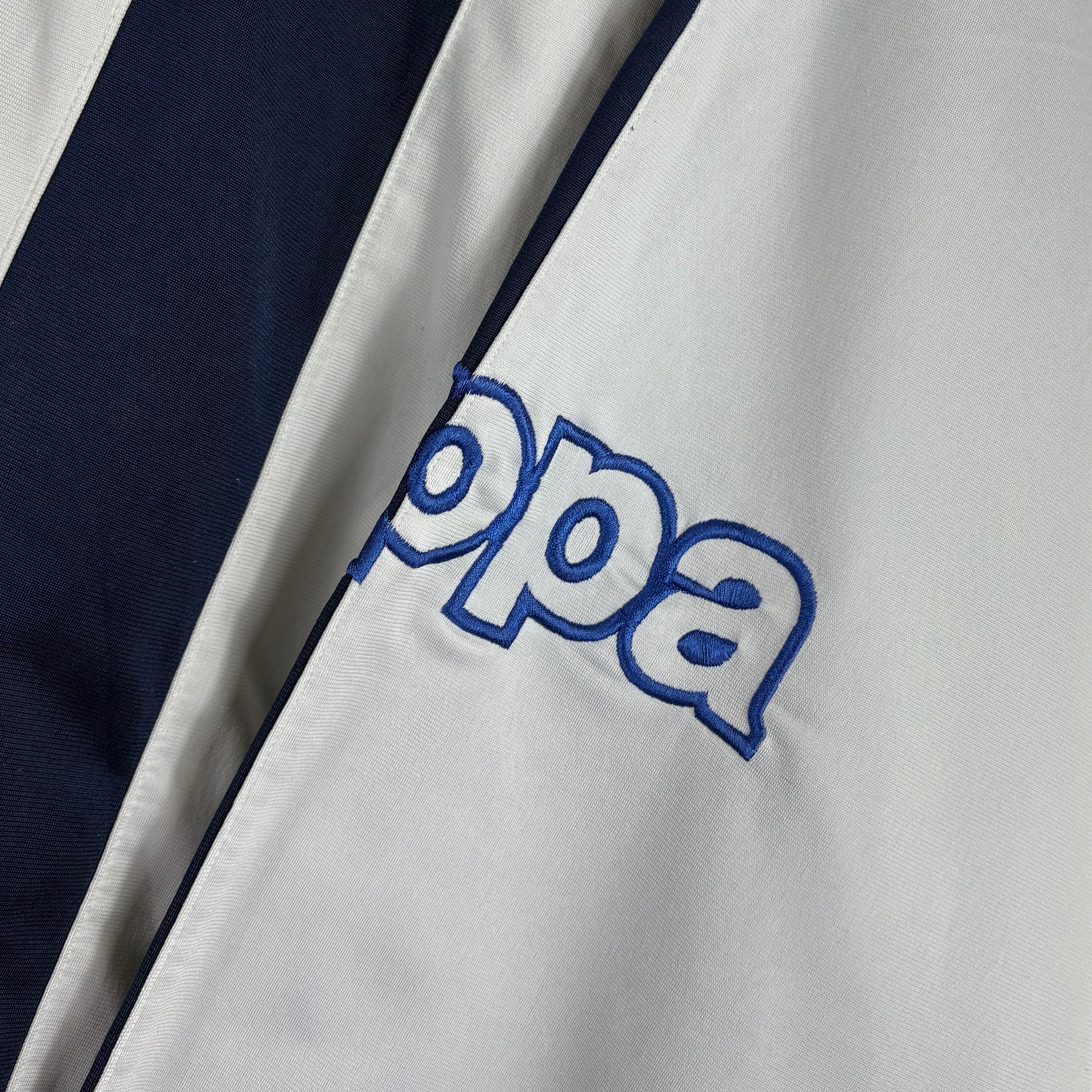 Kappa 90s Vintage Trainingsjacke Weiß Marineblau XL - Vinverse