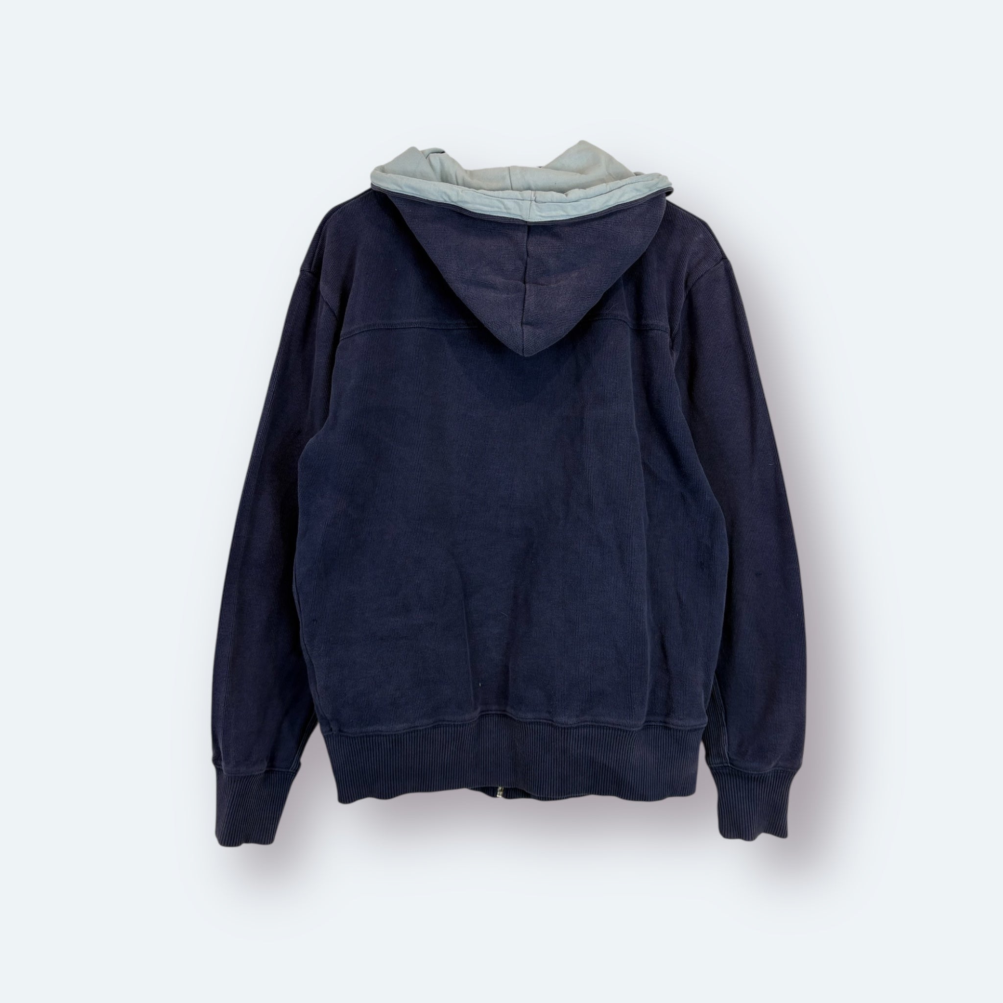 Yves Saint Laurent Vintage Zip Hoodie Marineblau S - Vinverse