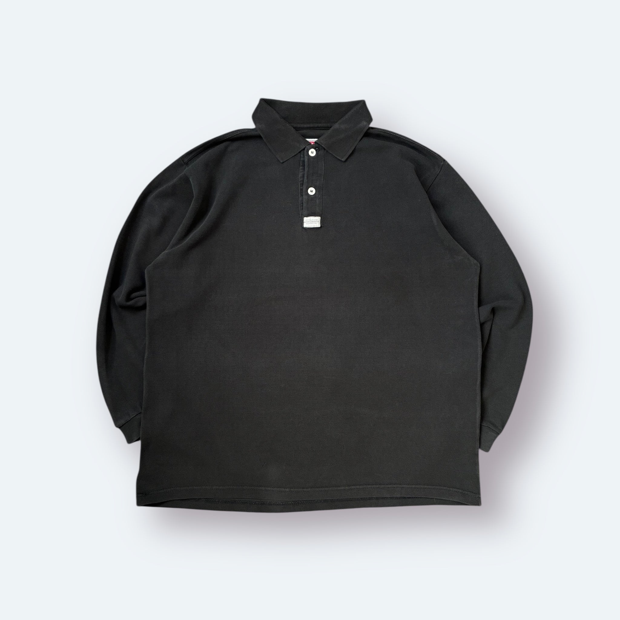 Levi’s 80er Vintage Langarm Polo Schwarz L - Vinverse