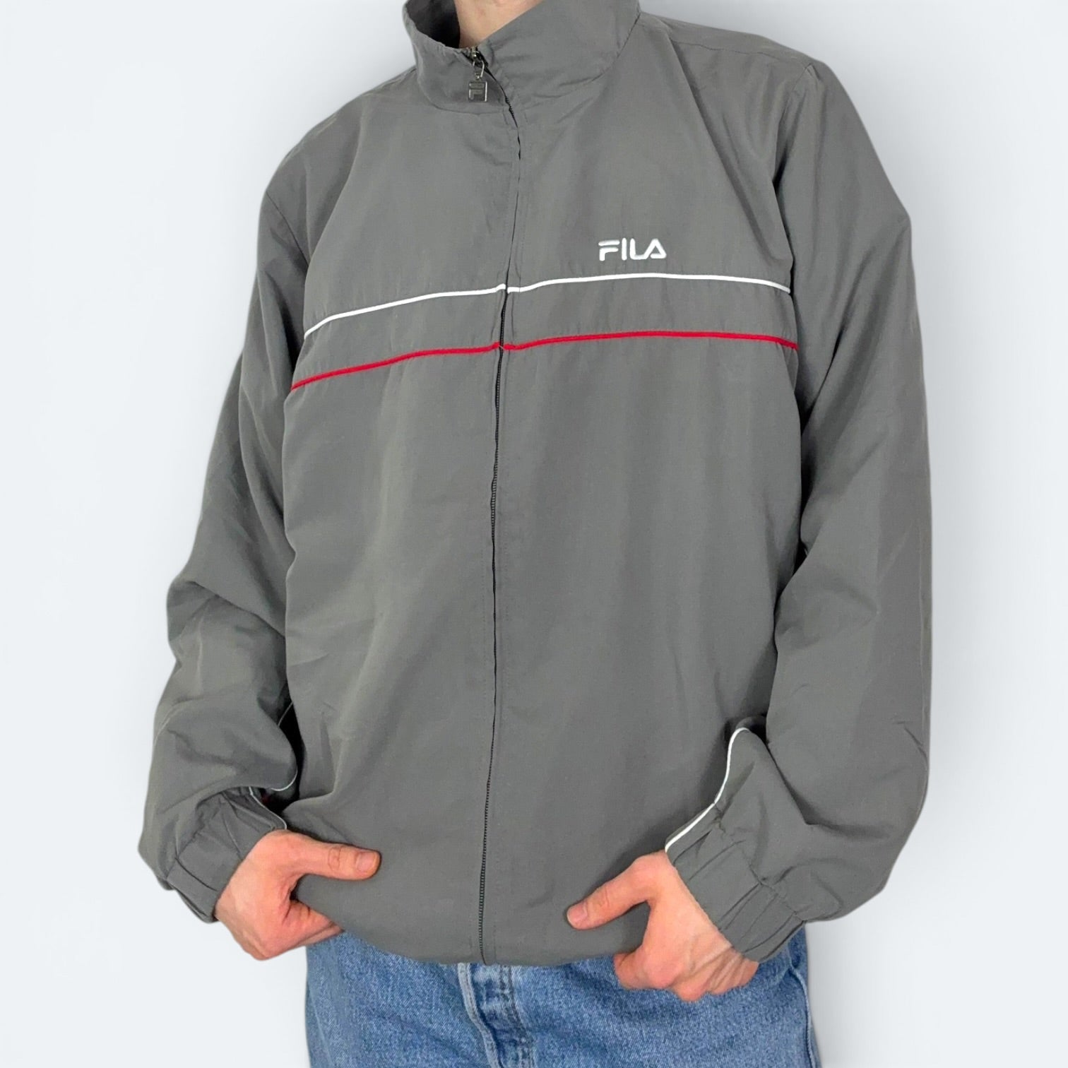 Fila Retro Trainingsjacke Grau XL - Vinverse