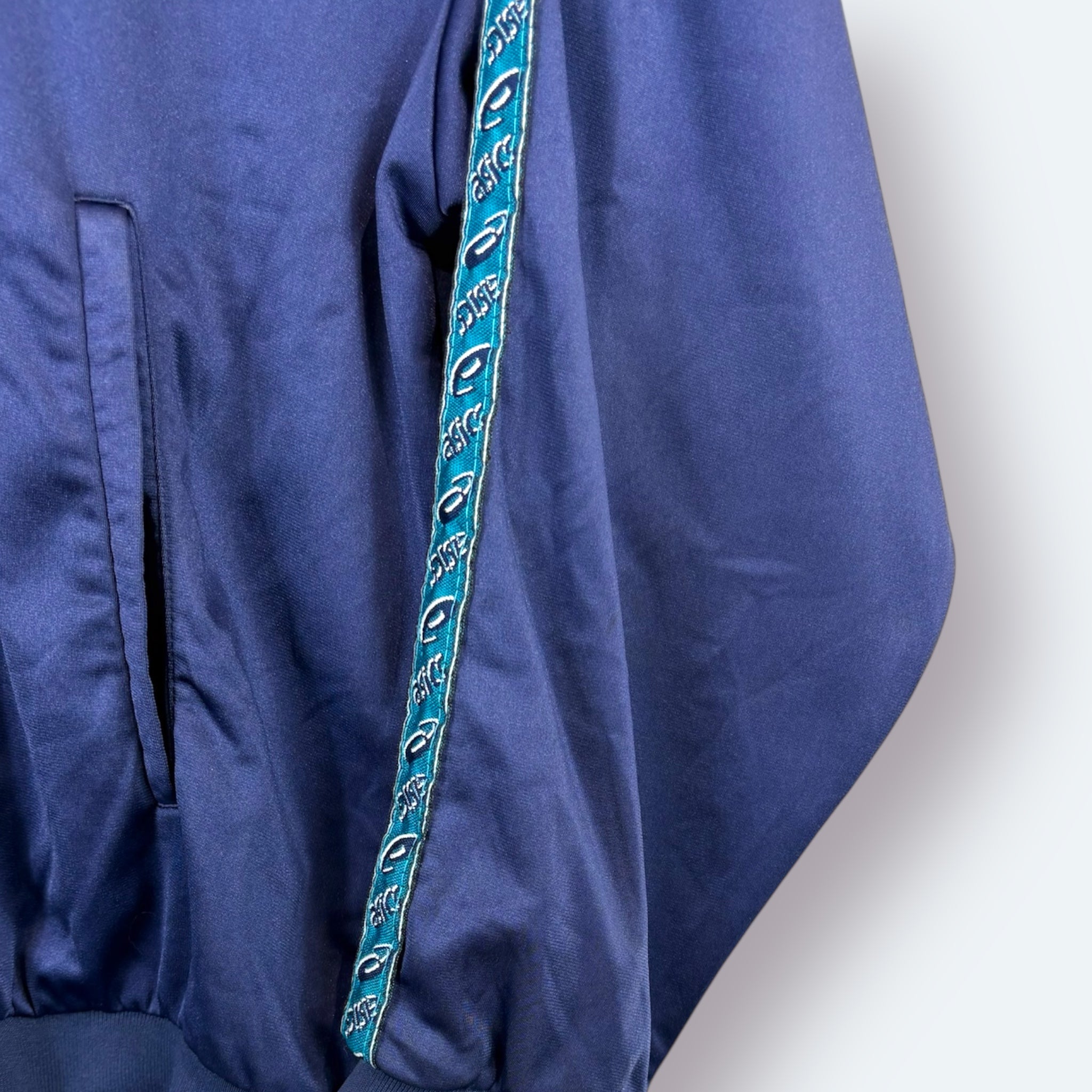 Asics 90s Vintage Trainingsjacke Marineblau S - Vinverse