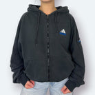 Adidas Vintage Zip Hoodie 90s Schwarz M - Vinverse