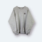 Adidas 90s Vintage Trefoil Sweater Grau M - Vinverse