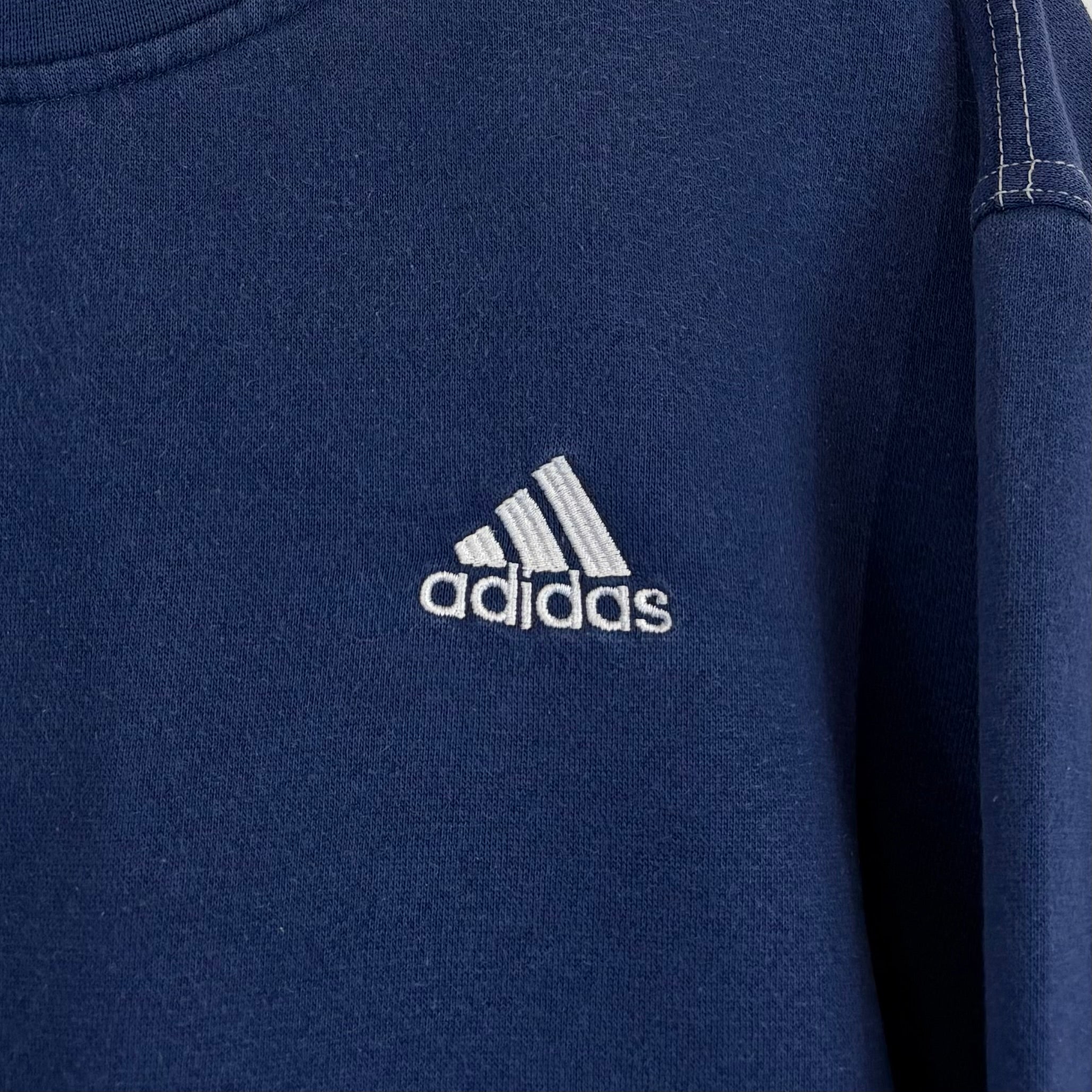 Adidas 1999 Vintage Sweater Marineblau L - Vinverse