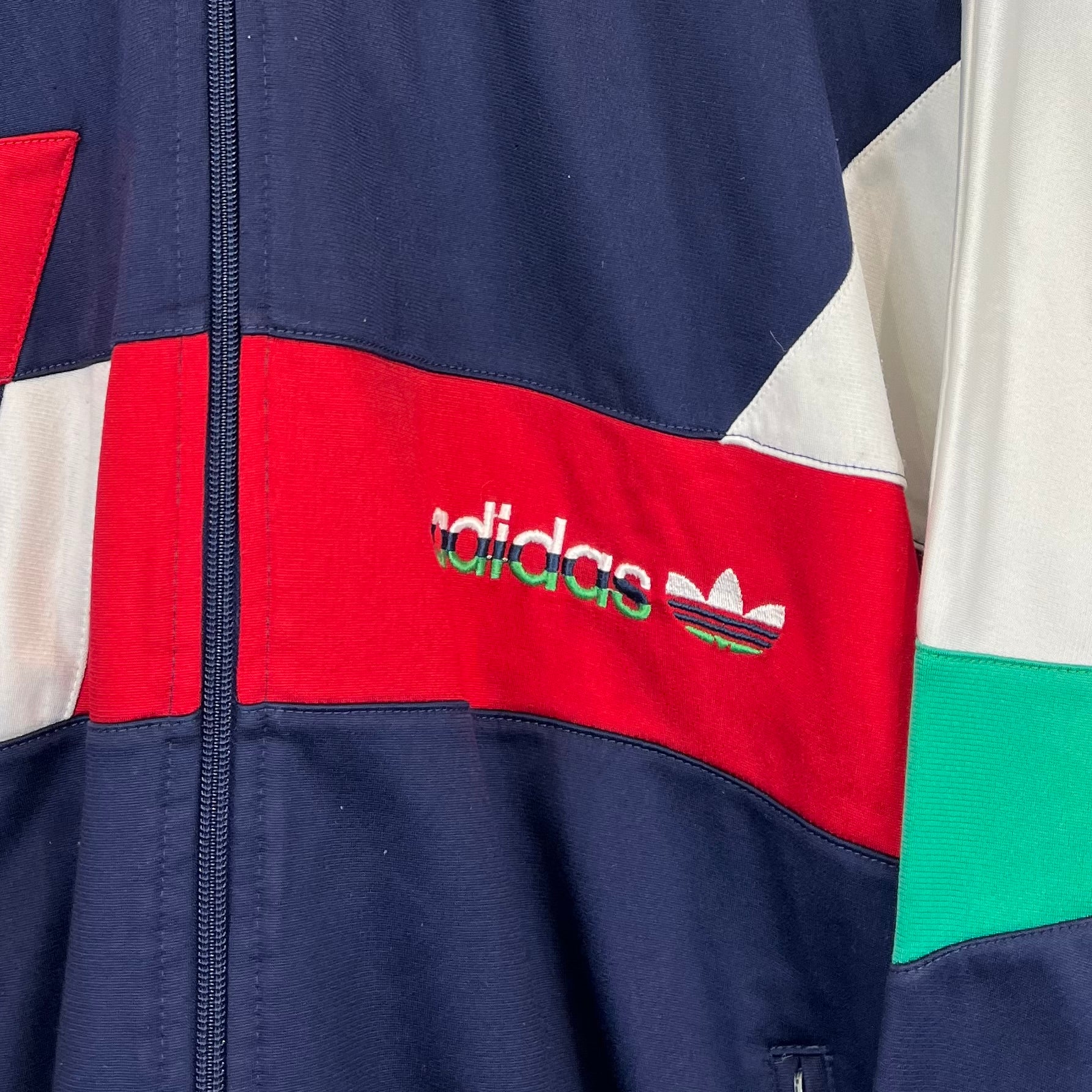 Adidas 80er Vintage Trainingsjacke Blau XL - Vinverse
