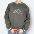 Kappa 90s Vintage Big Logo Sweater Braun XL - Vinverse