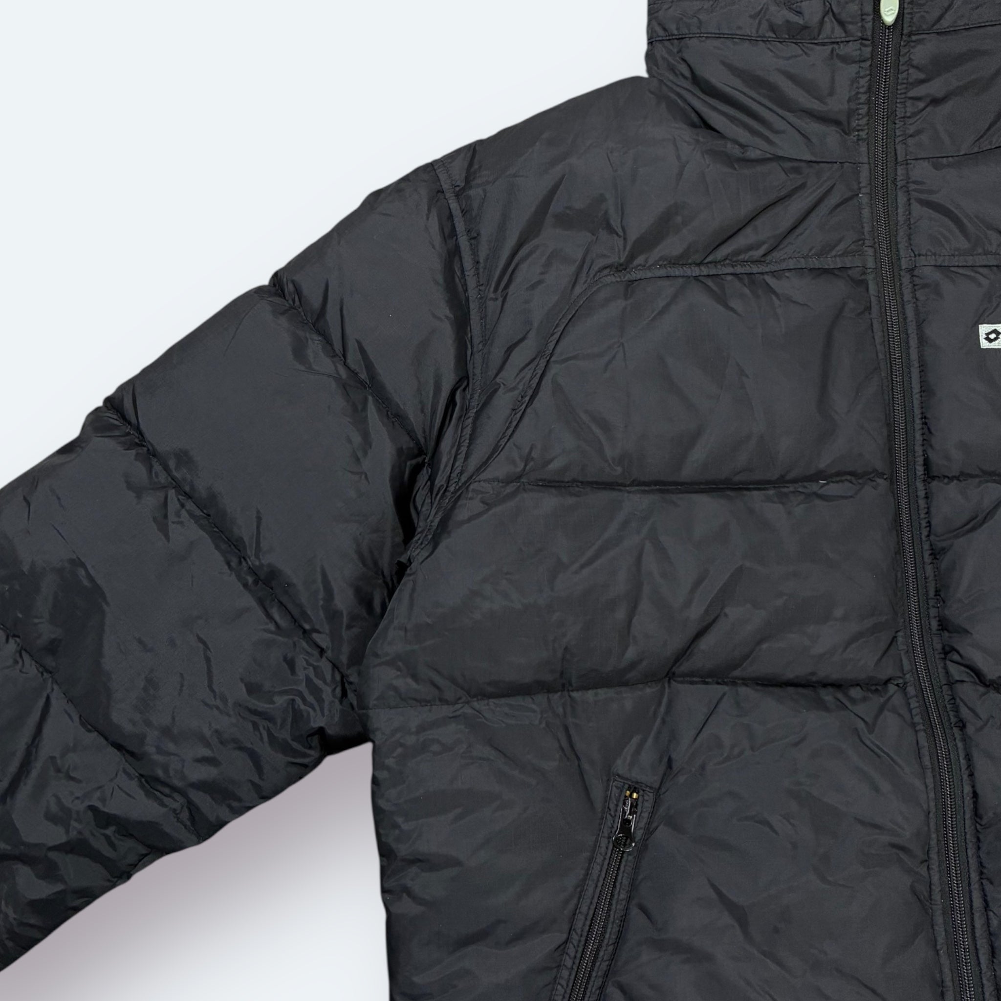 Lotto 2000s Y2K Daunen Puffer Jacke Schwarz M - Vinverse