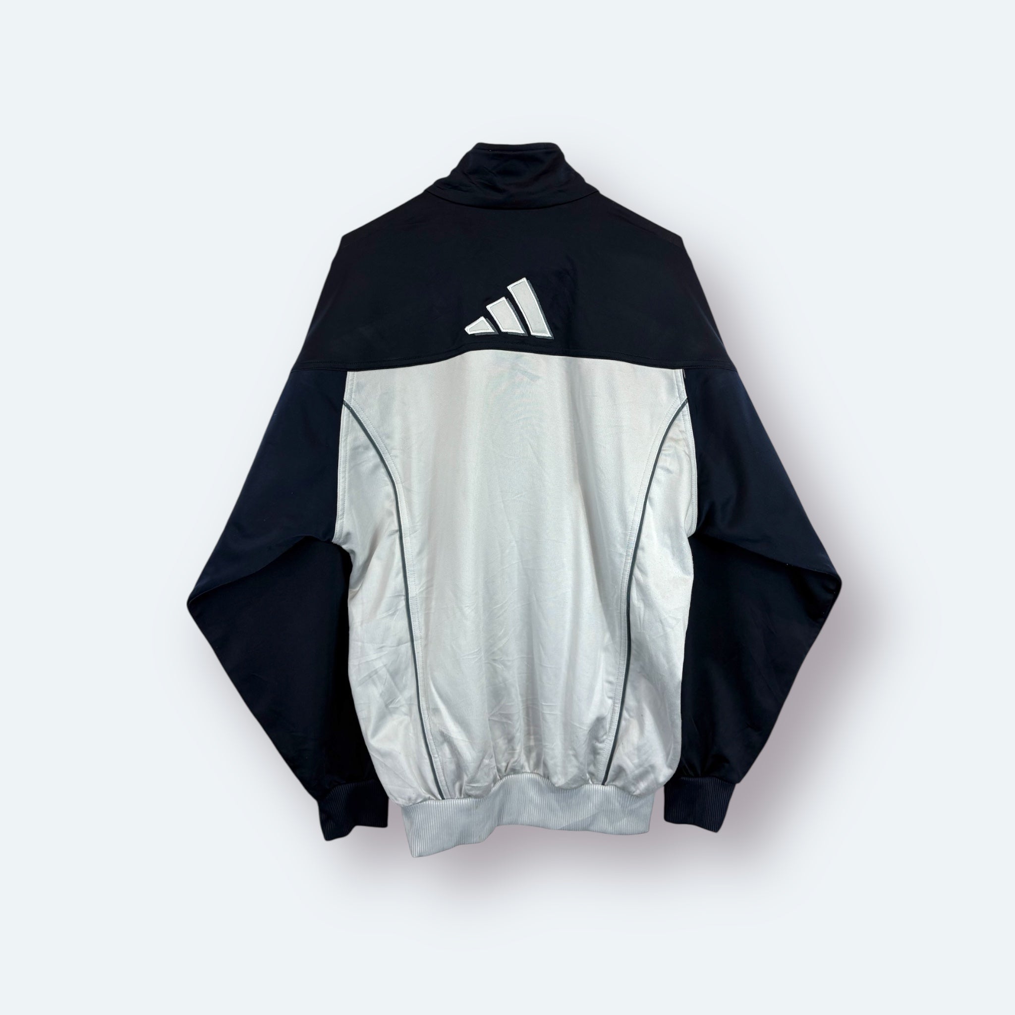 Adidas Vintage Trainingsjacke Grau Schwarz S - Vinverse