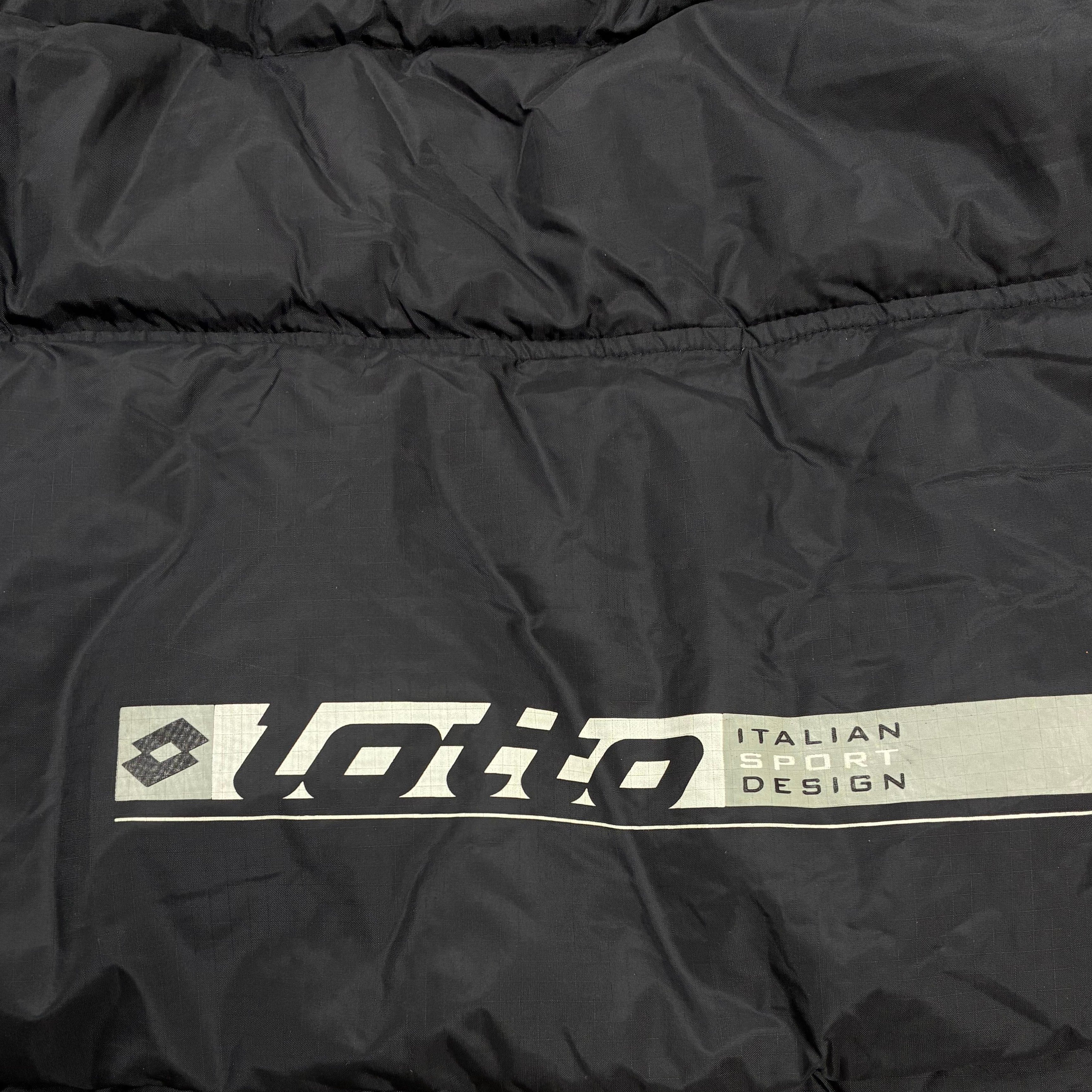 Lotto 2000s Y2K Daunen Puffer Jacke Schwarz M - Vinverse
