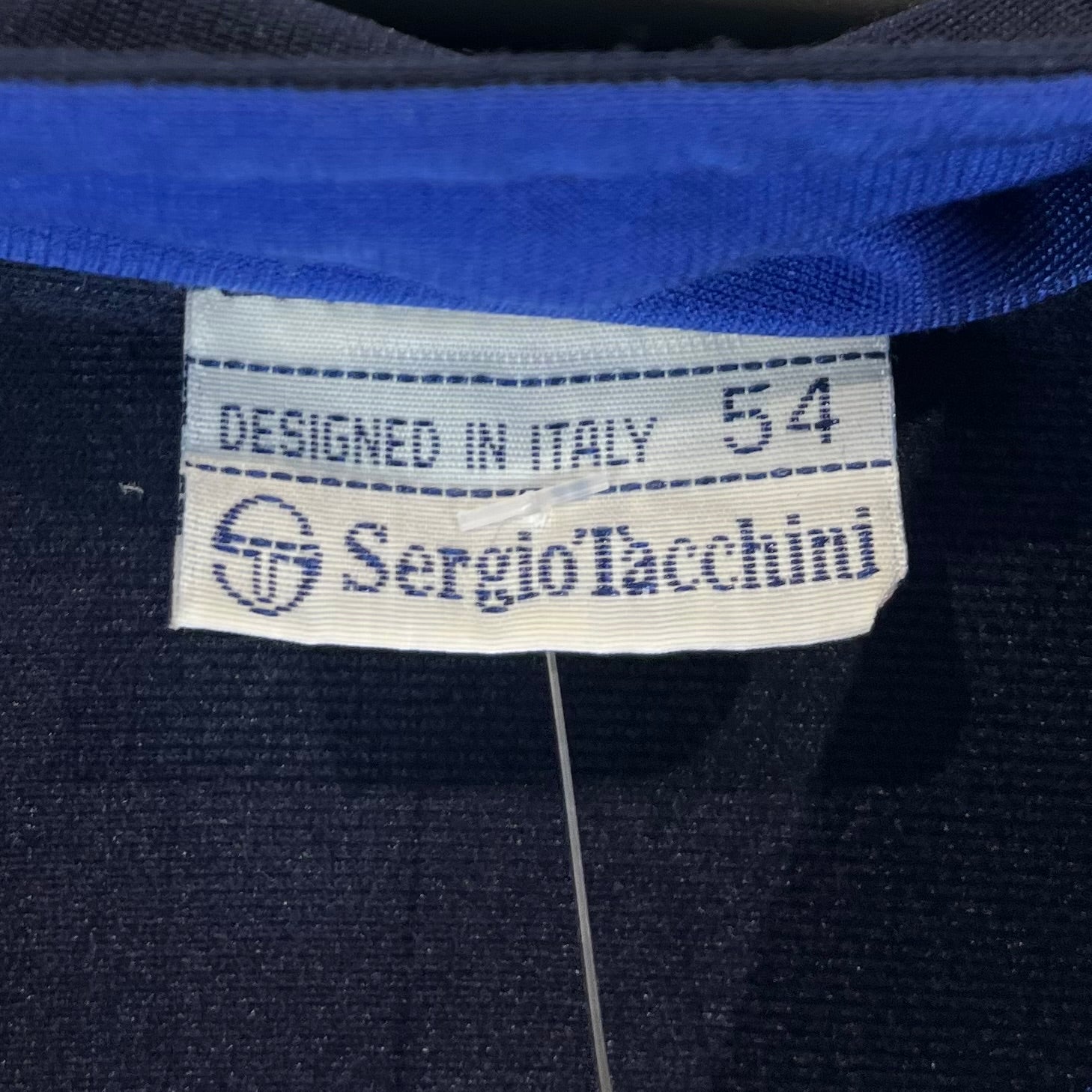 Sergio Tacchini 90s Vintage Trainingsjacke Weiß Blau M - Vinverse