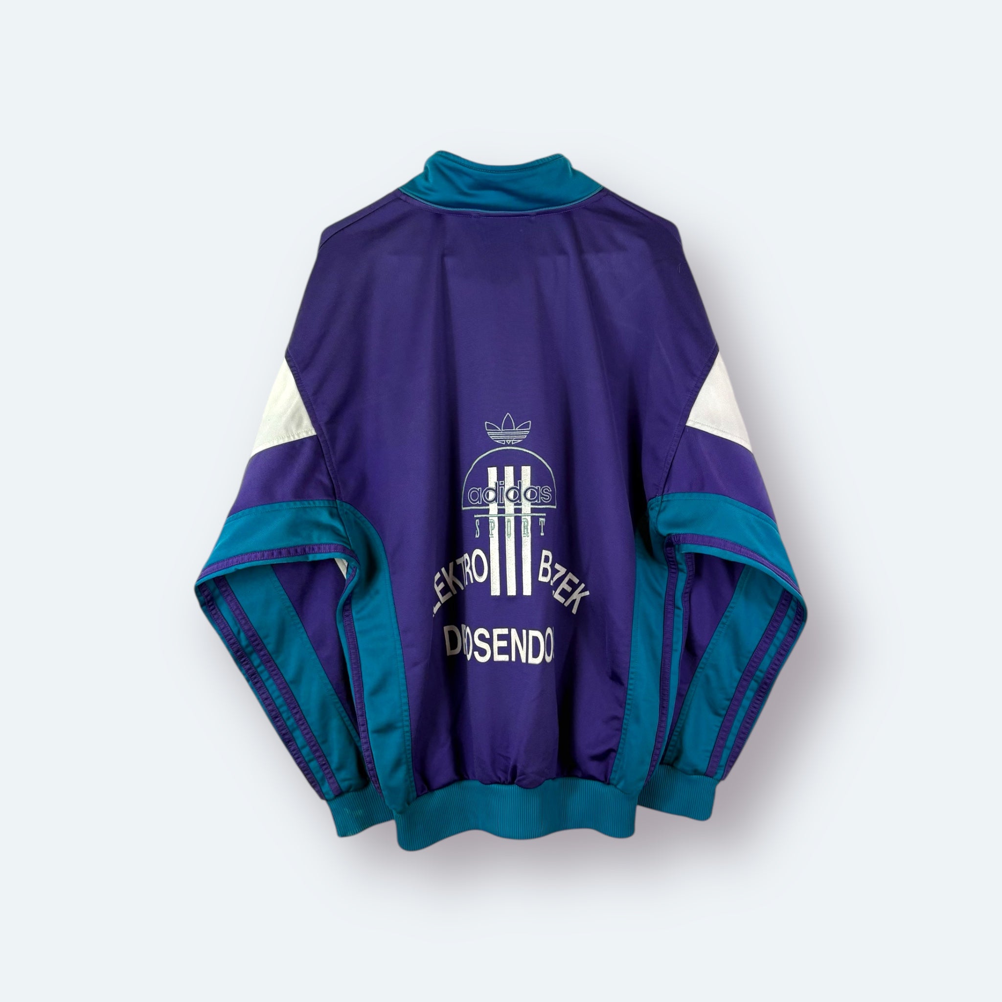 Adidas 90s Trefoil Vintage Trainingsjacke Türkis Lila L - Vinverse