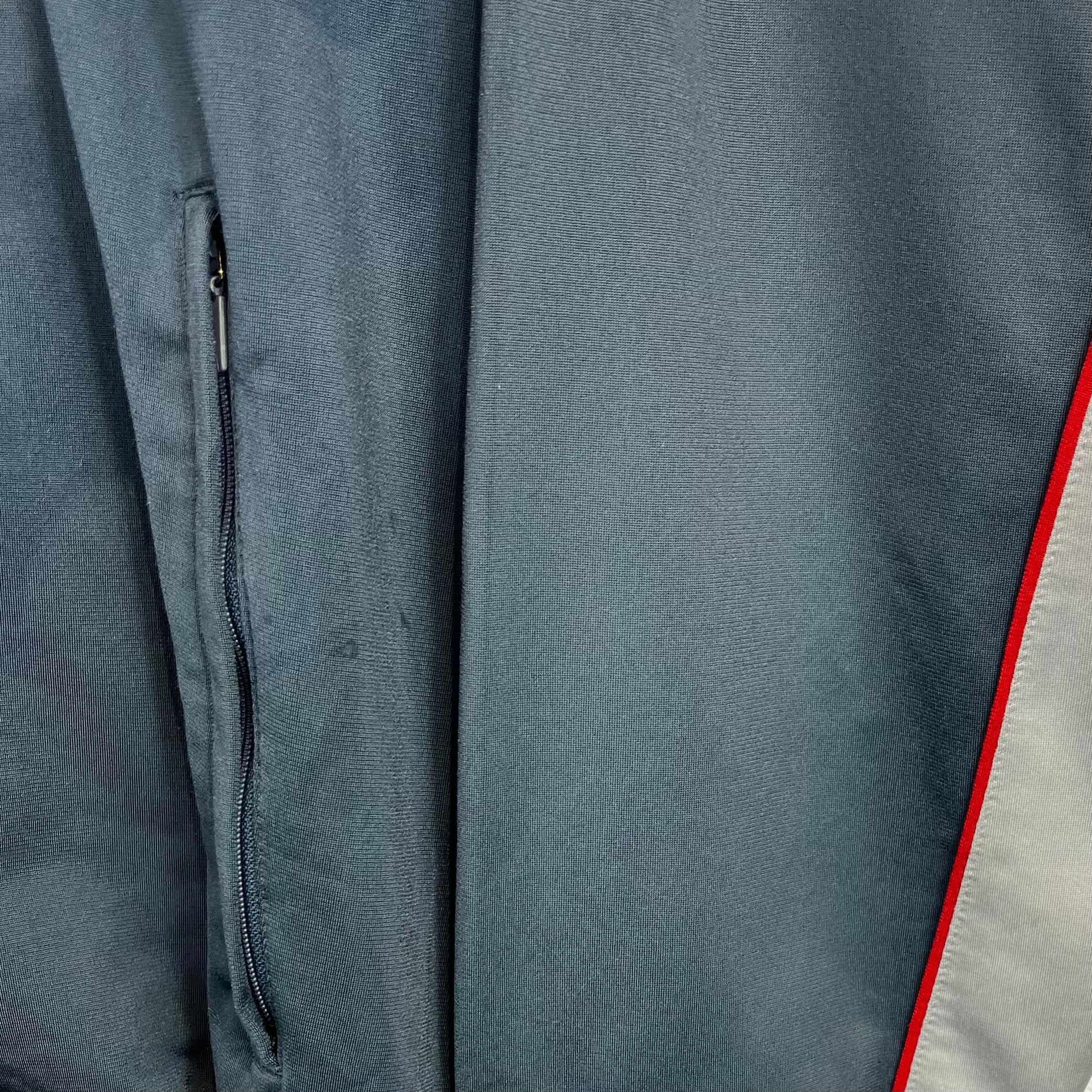 Adidas 2000er Trainingsjacke mit Rückenstick Grau M - Vinverse