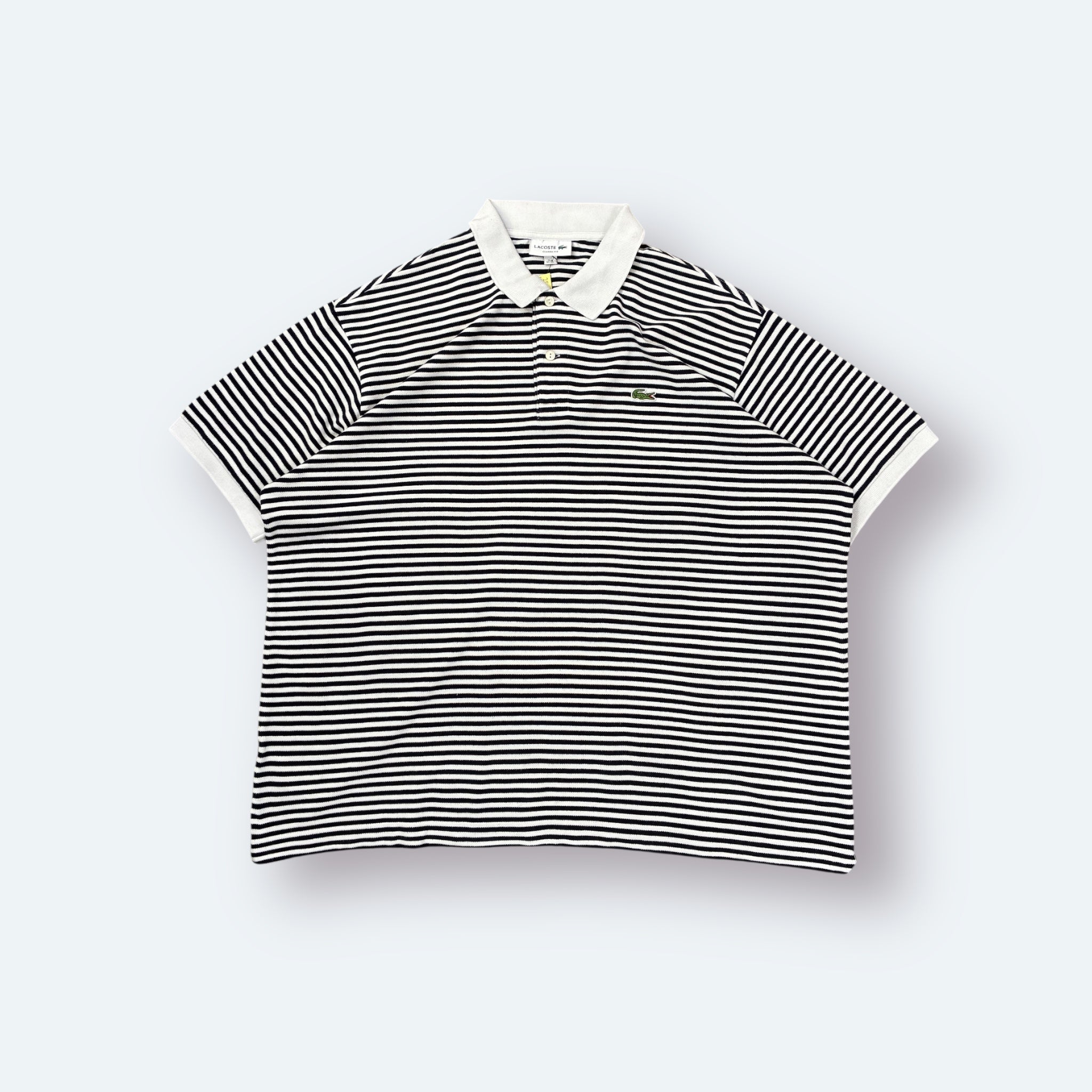 Lacoste Polo Shirt gestreift Weiß Blau 3XL - Vinverse
