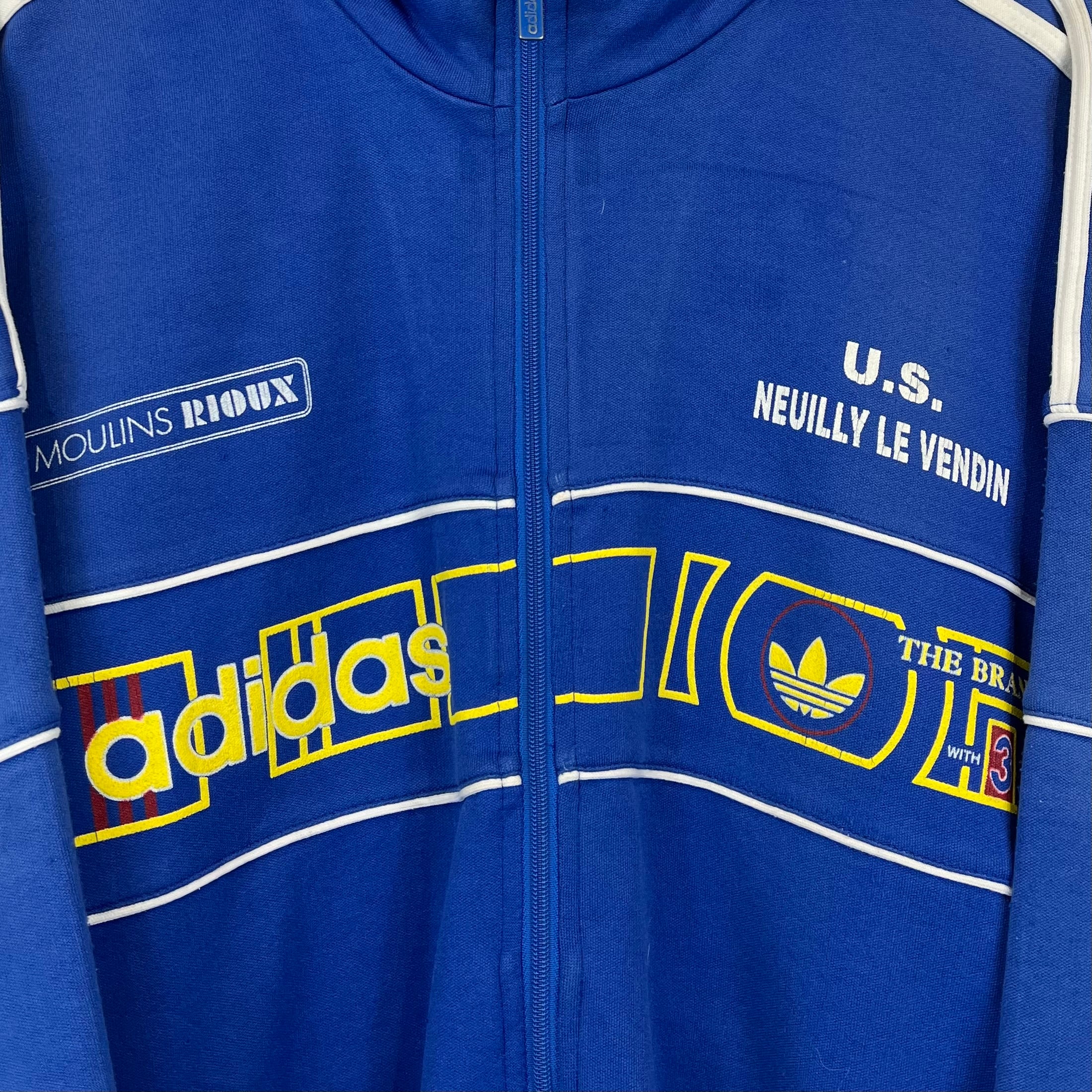 Adidas 80er Vintage Trainingsjacke Blau L - Vinverse