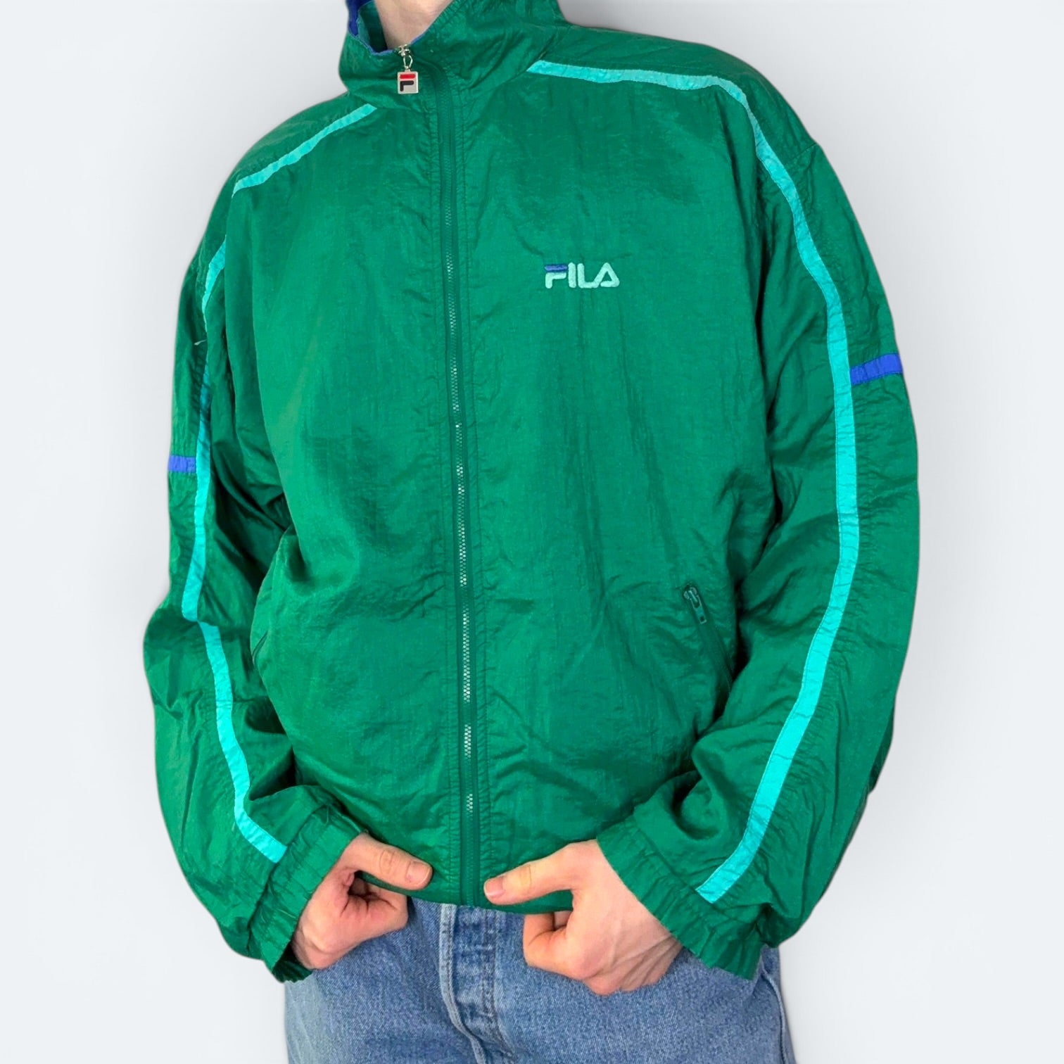 Fila Vintage Trainingsjacke Grün XXL - Vinverse