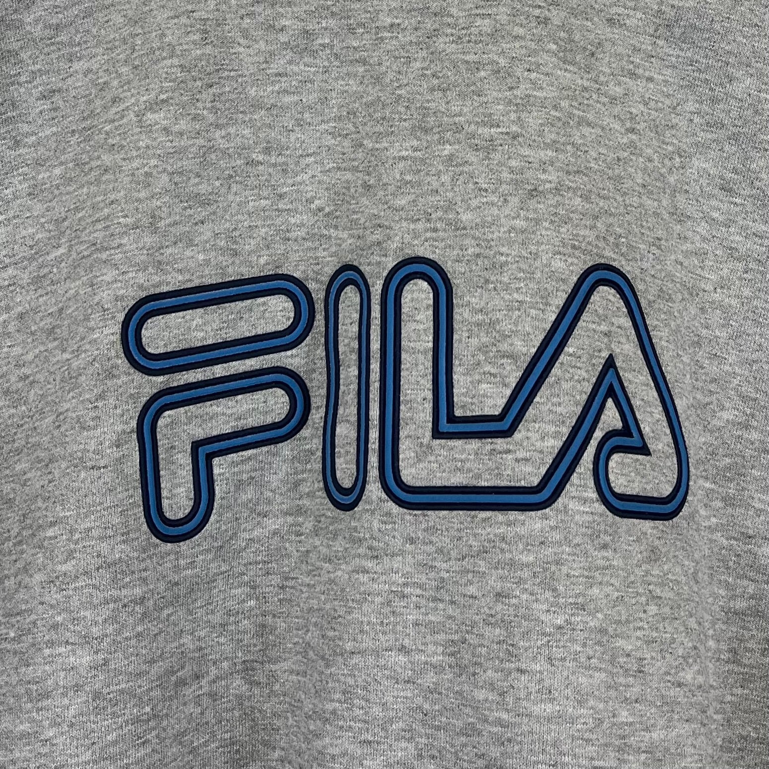 Fila 2000s Big Logo Sweater Grau M - Vinverse