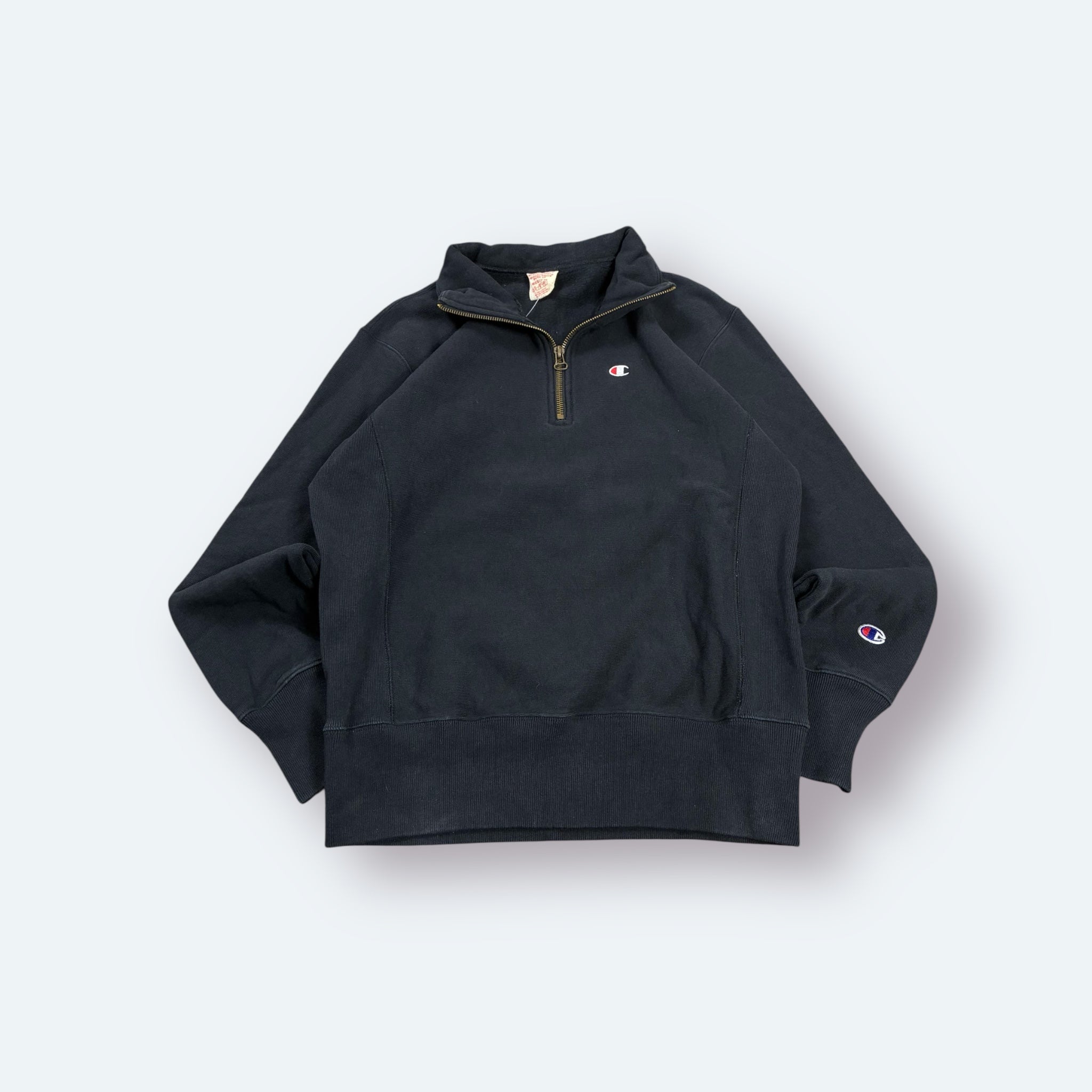 Champion Half Zip Sweater Schwarz S - Vinverse