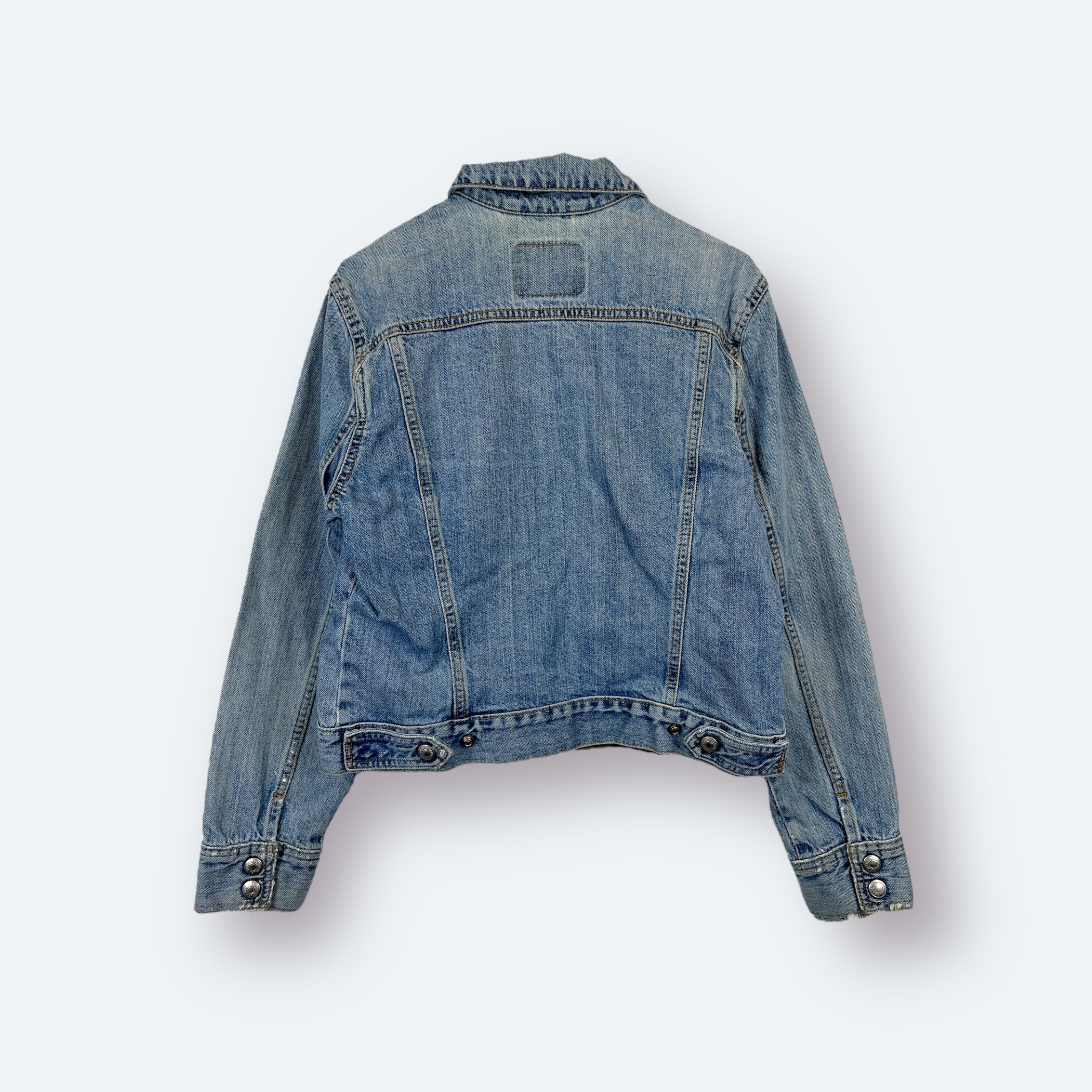 Distressed Levi’s Jeans Jacke Blau Damen L - Vinverse