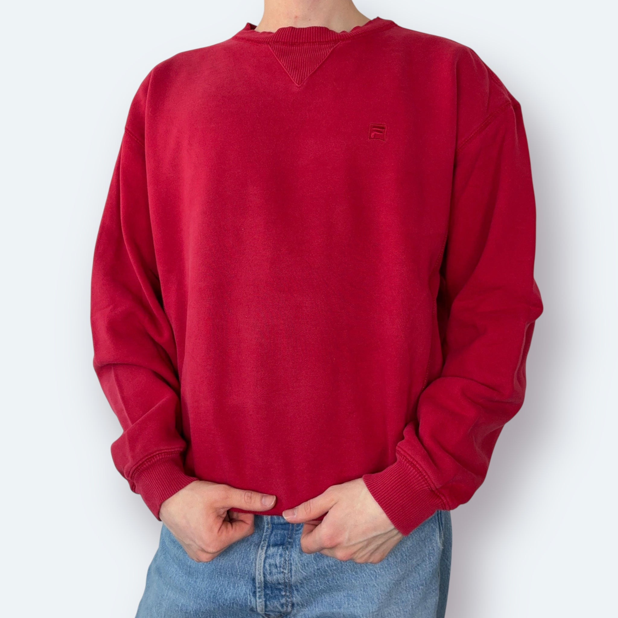 Fila Small Logo Sweater Rot L - Vinverse