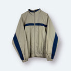 Adidas Vintage Trainingsjacke Beige Marineblau M - Vinverse