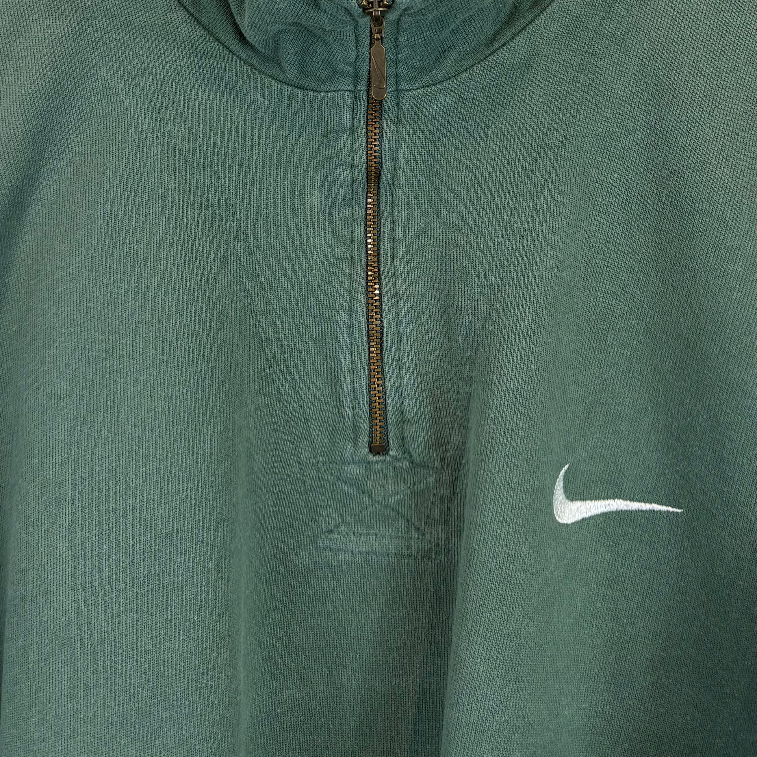 Nike 90s Vintage Half Zip Sweater Grün XL - Vinverse